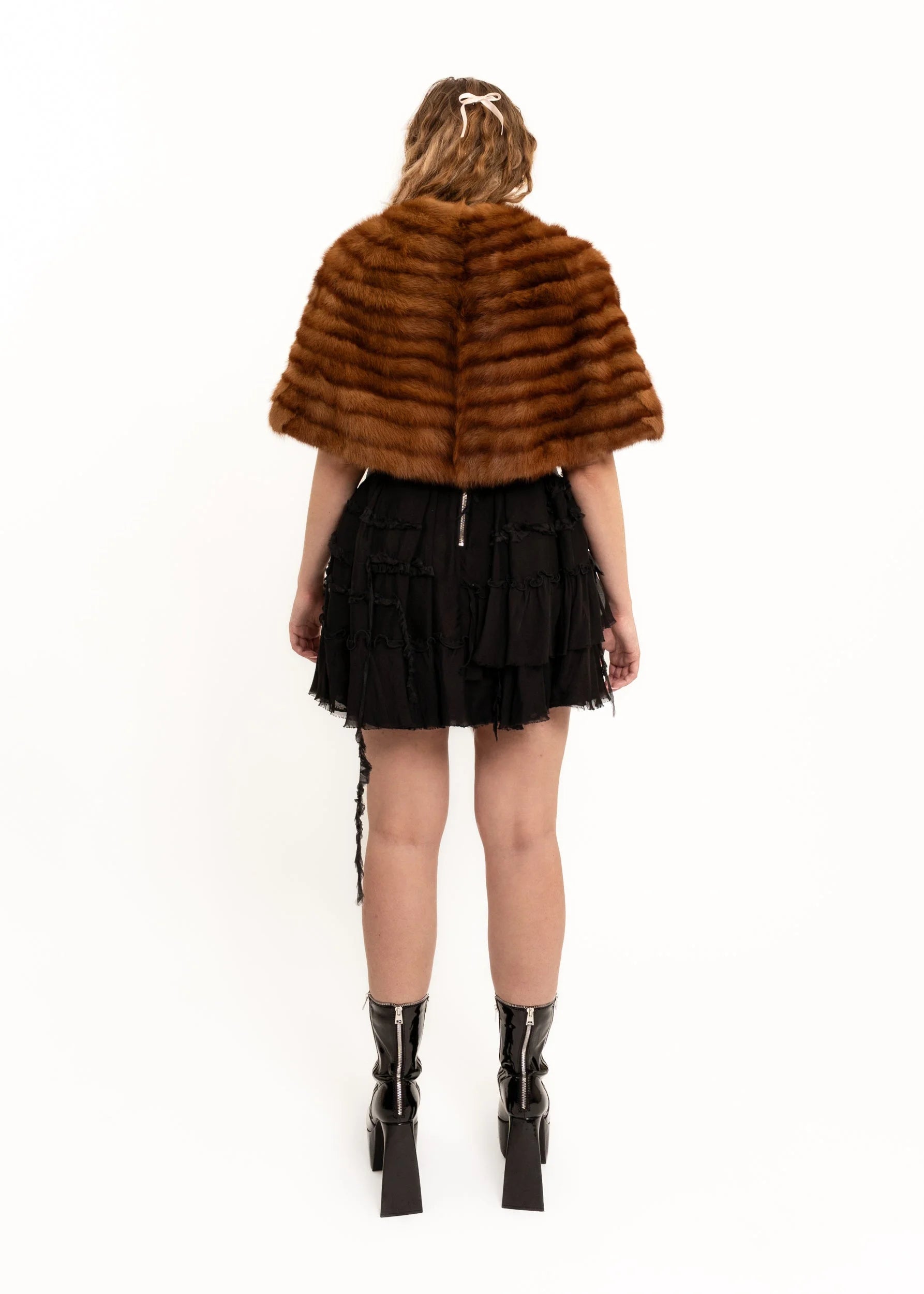 English & Foreign Fur Co. Ltd 1930s/ 40s vintage mink stole with tassels