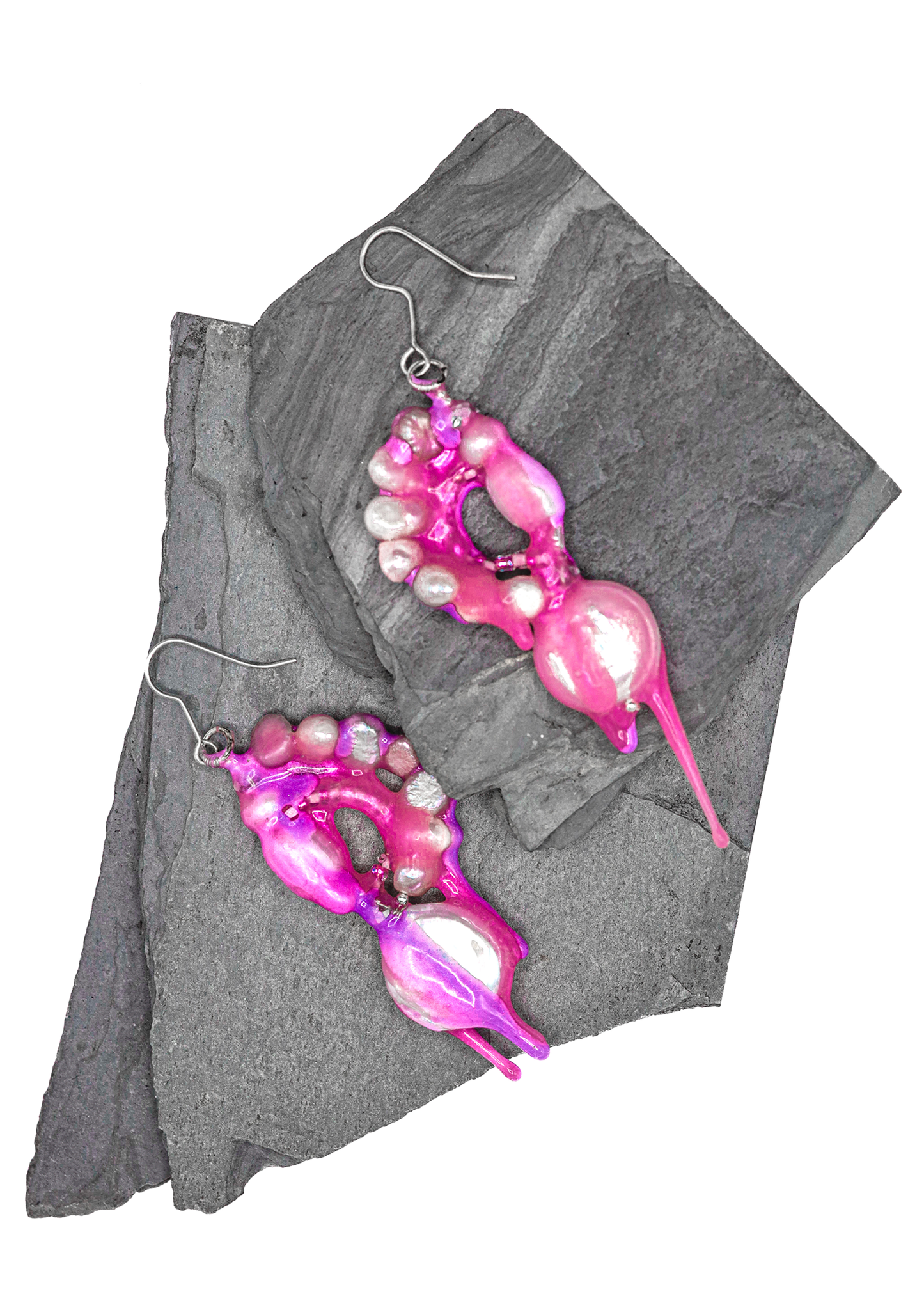 Burnished Jewellery Alien Anime Slime Earrings