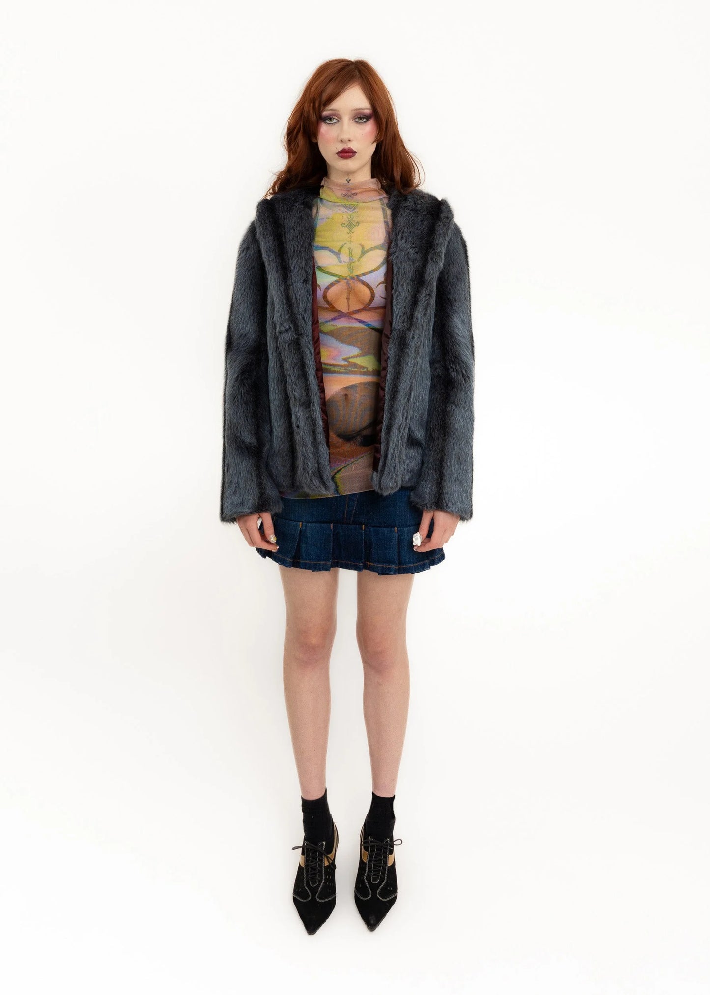 Furricoat by D.L Ellis 70s vintage faux fur coat