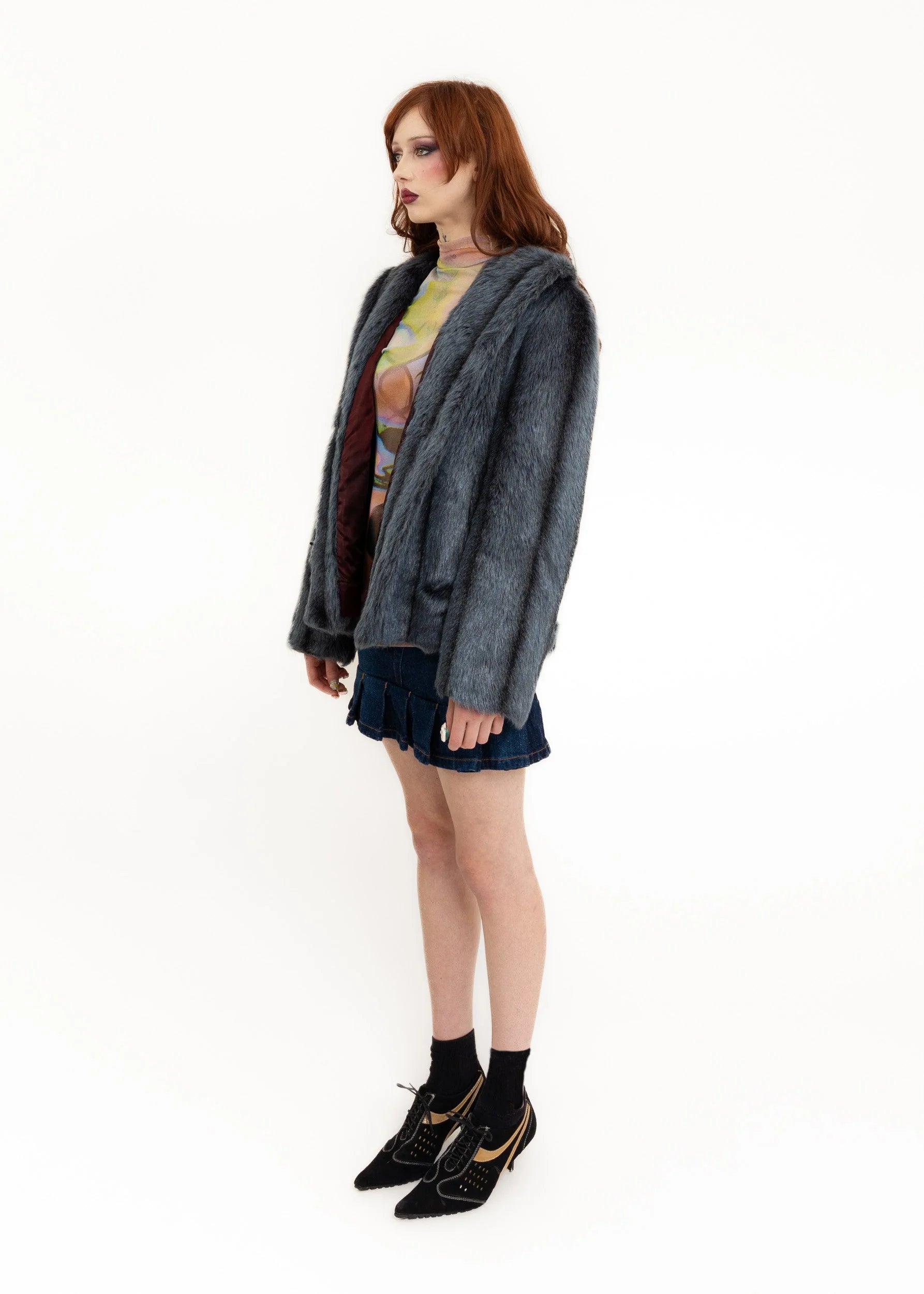 Furricoat by D.L Ellis 70s vintage faux fur coat