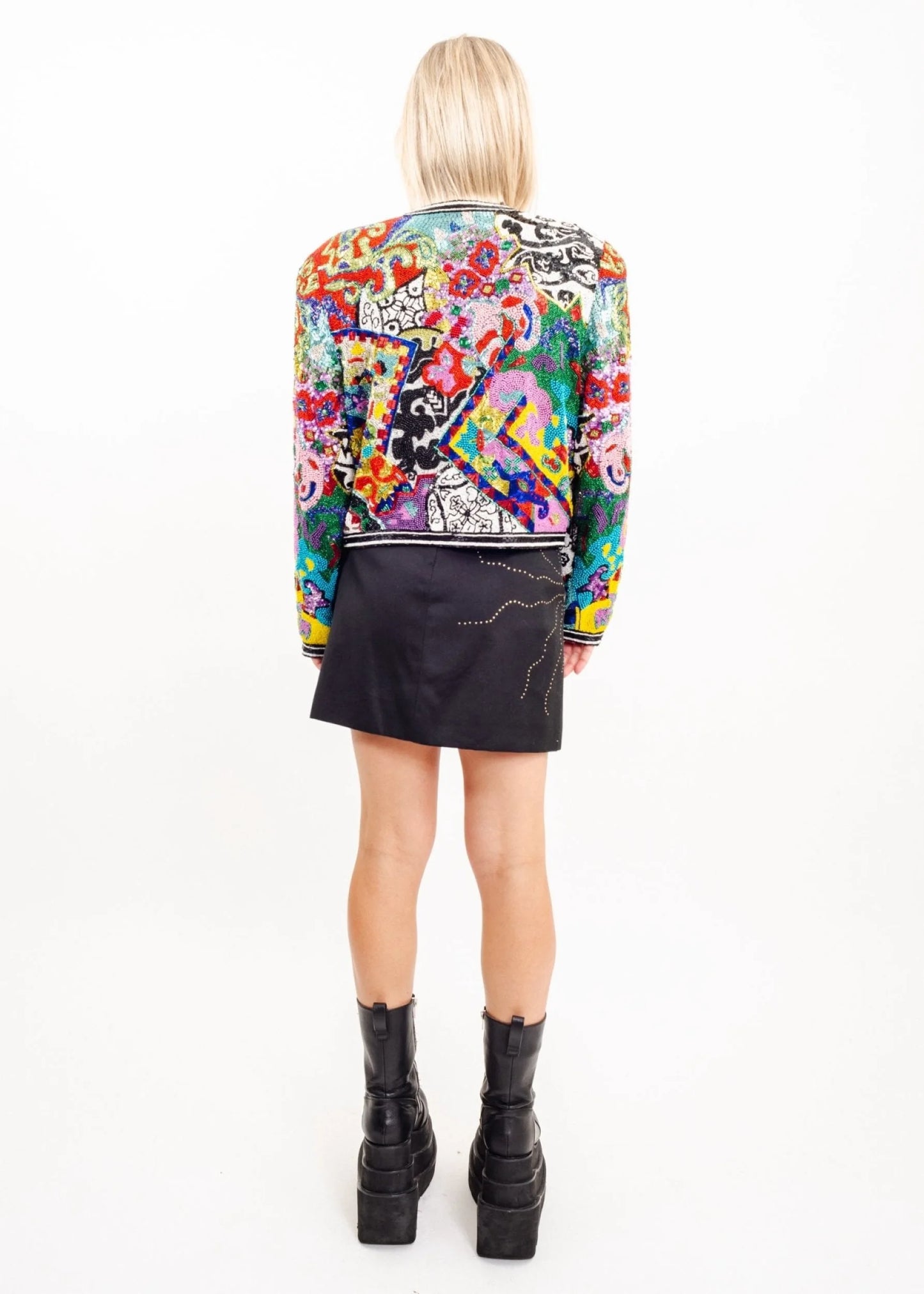 Diane Freis 80s heavily beaded jacket