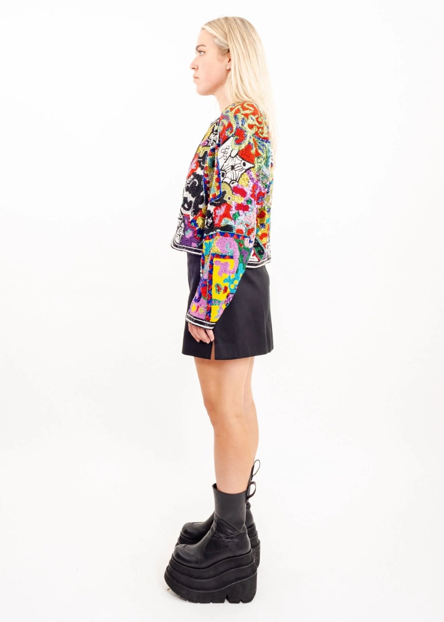 Diane Freis 80s heavily beaded jacket