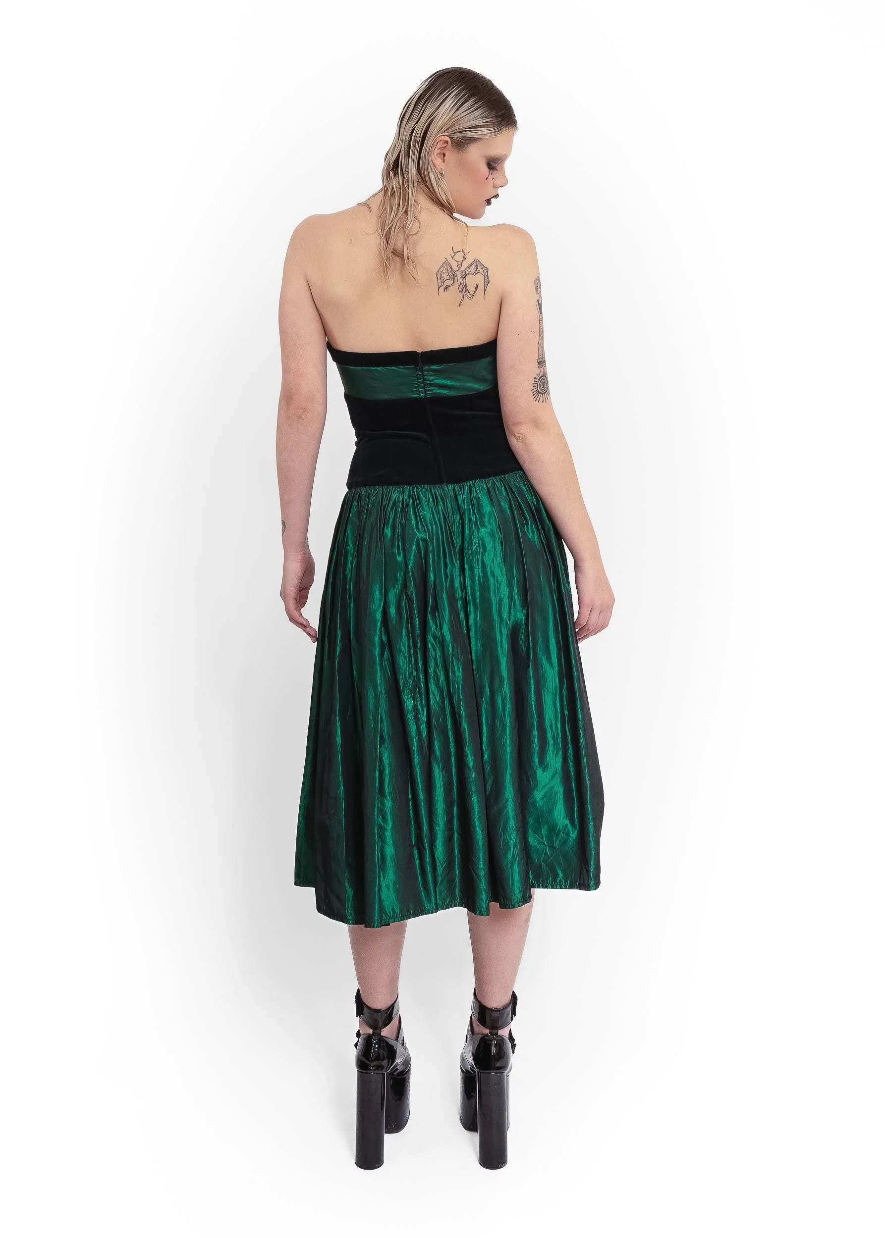 Thornton Hall 80s vintage taffeta gown with velvet bodice