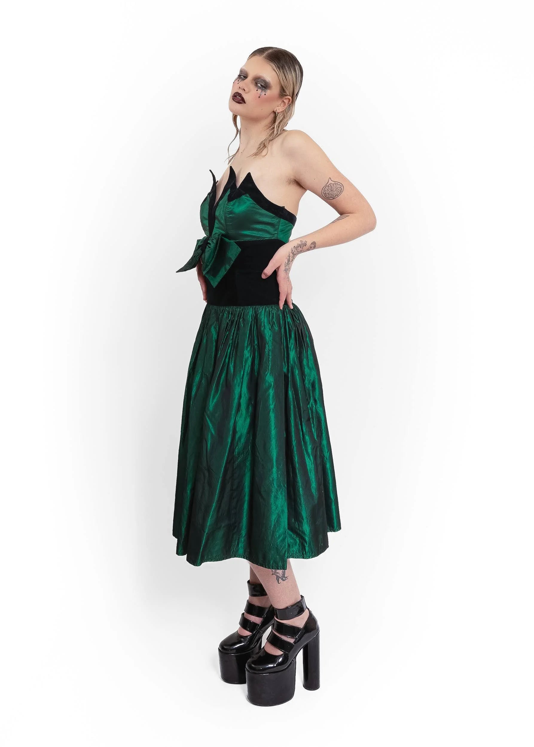 Thornton Hall 80s vintage taffeta gown with velvet bodice