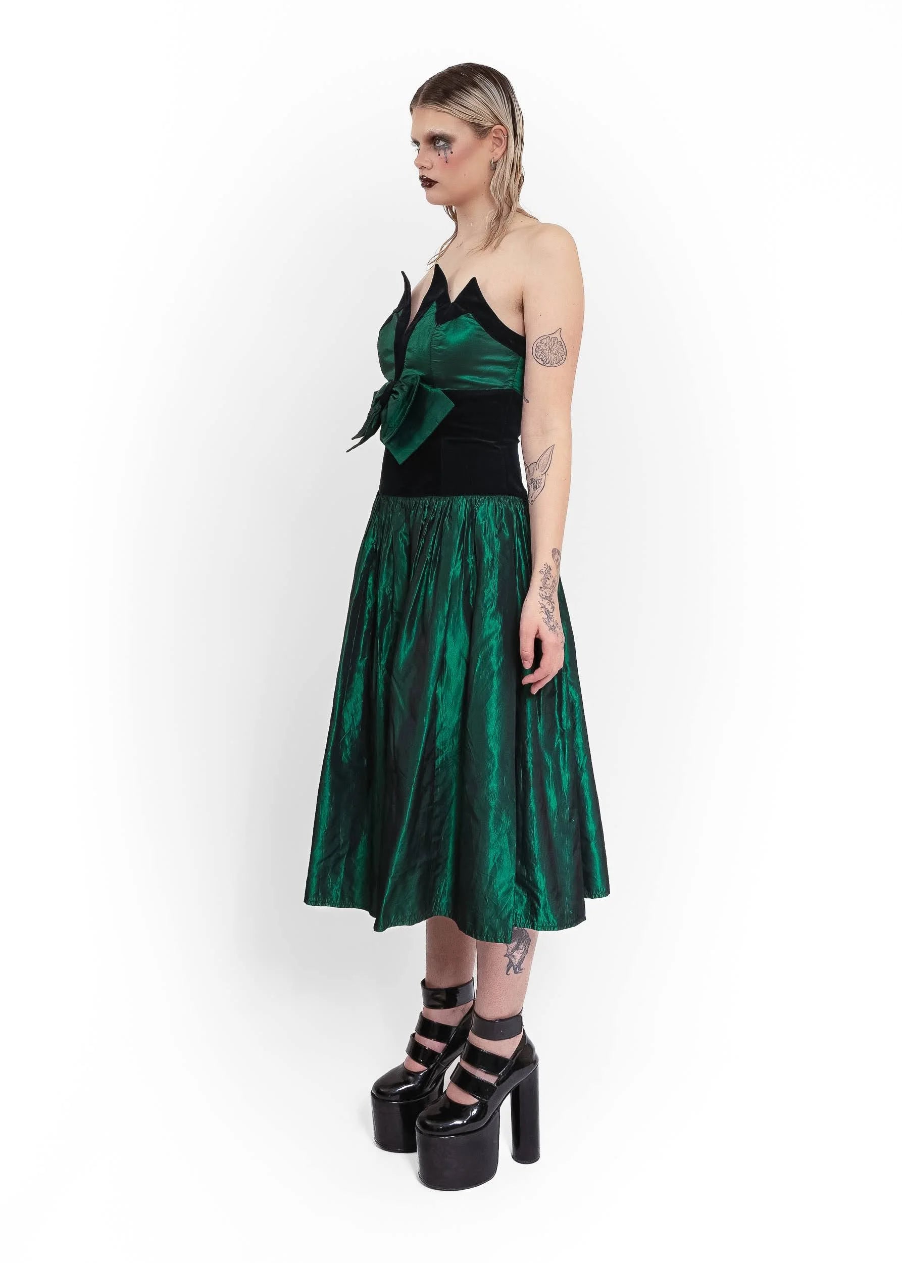 Thornton Hall 80s vintage taffeta gown with velvet bodice