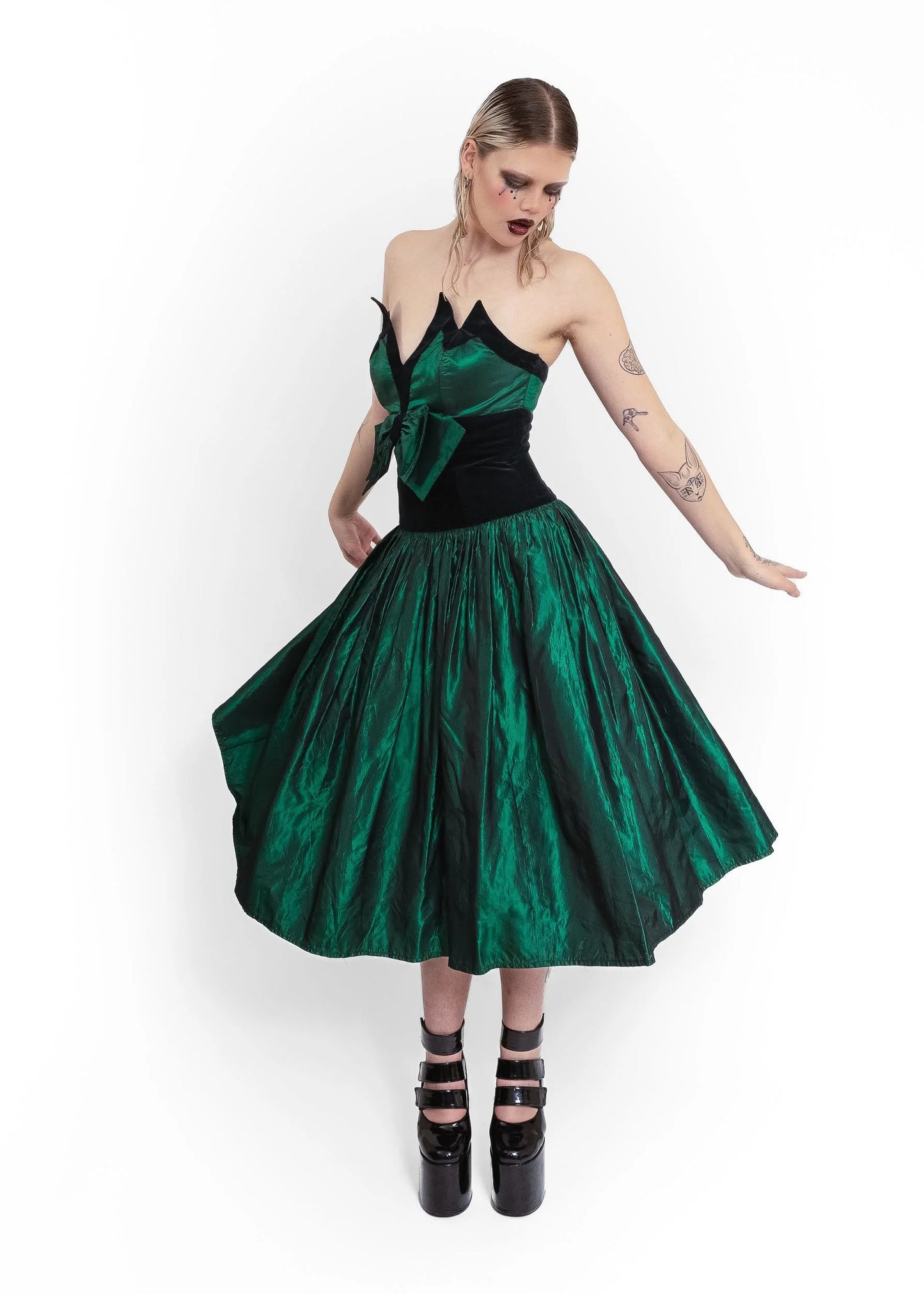 Thornton Hall 80s vintage taffeta gown with velvet bodice