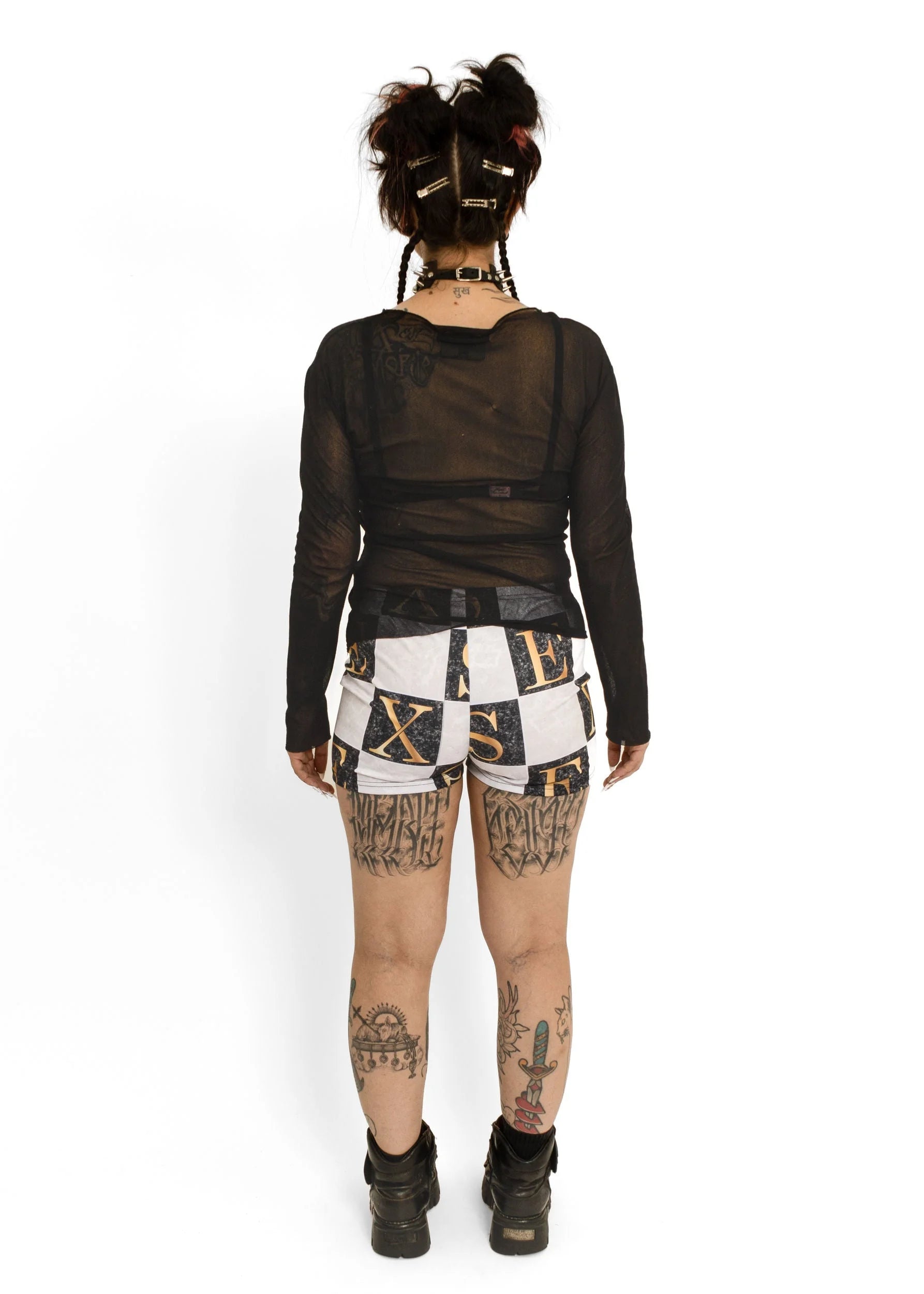 Jean Paul Gaultier Maille 90s vintage Hindi Godess/ Deity print mesh top