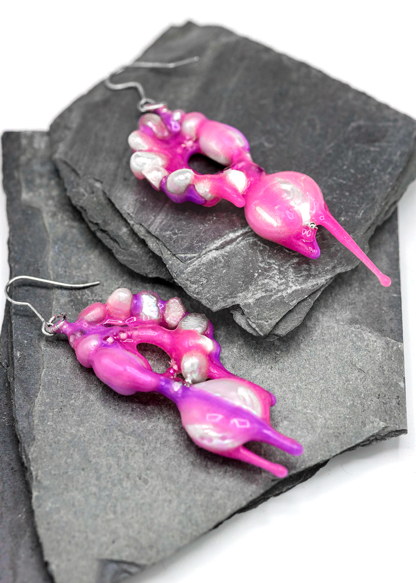Burnished Jewellery Alien Anime Slime Earrings