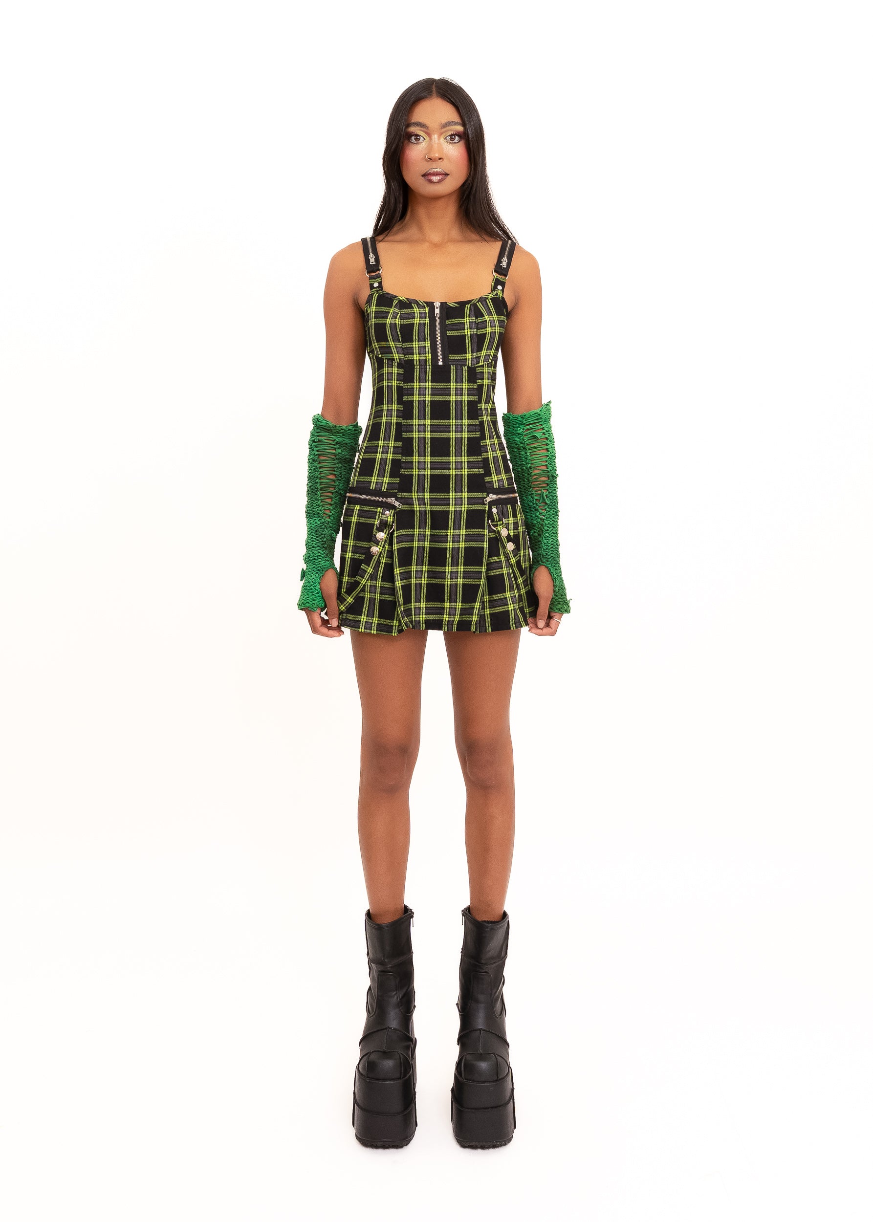 Lip Service Punk & Disorderly Pleated Bondage Dress Bizarre Bazaar