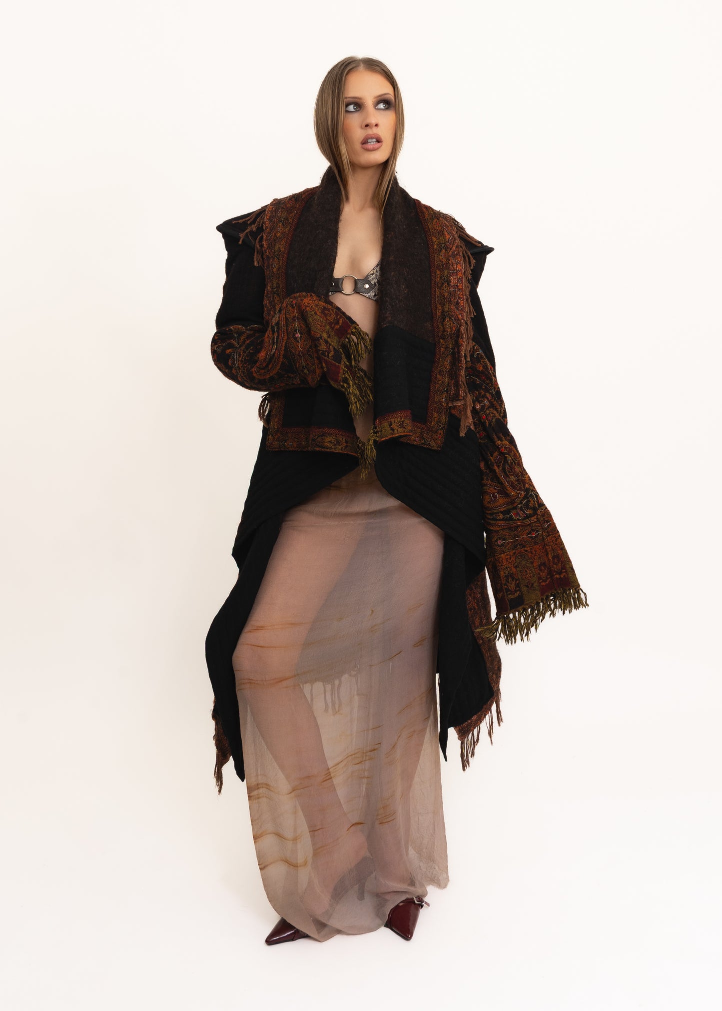 Odyssey zero waste multi-wear wool felt coat
