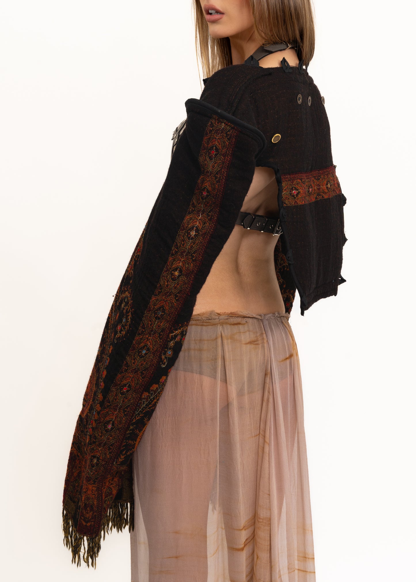 Odyssey zero waste multi-wear wool felt coat