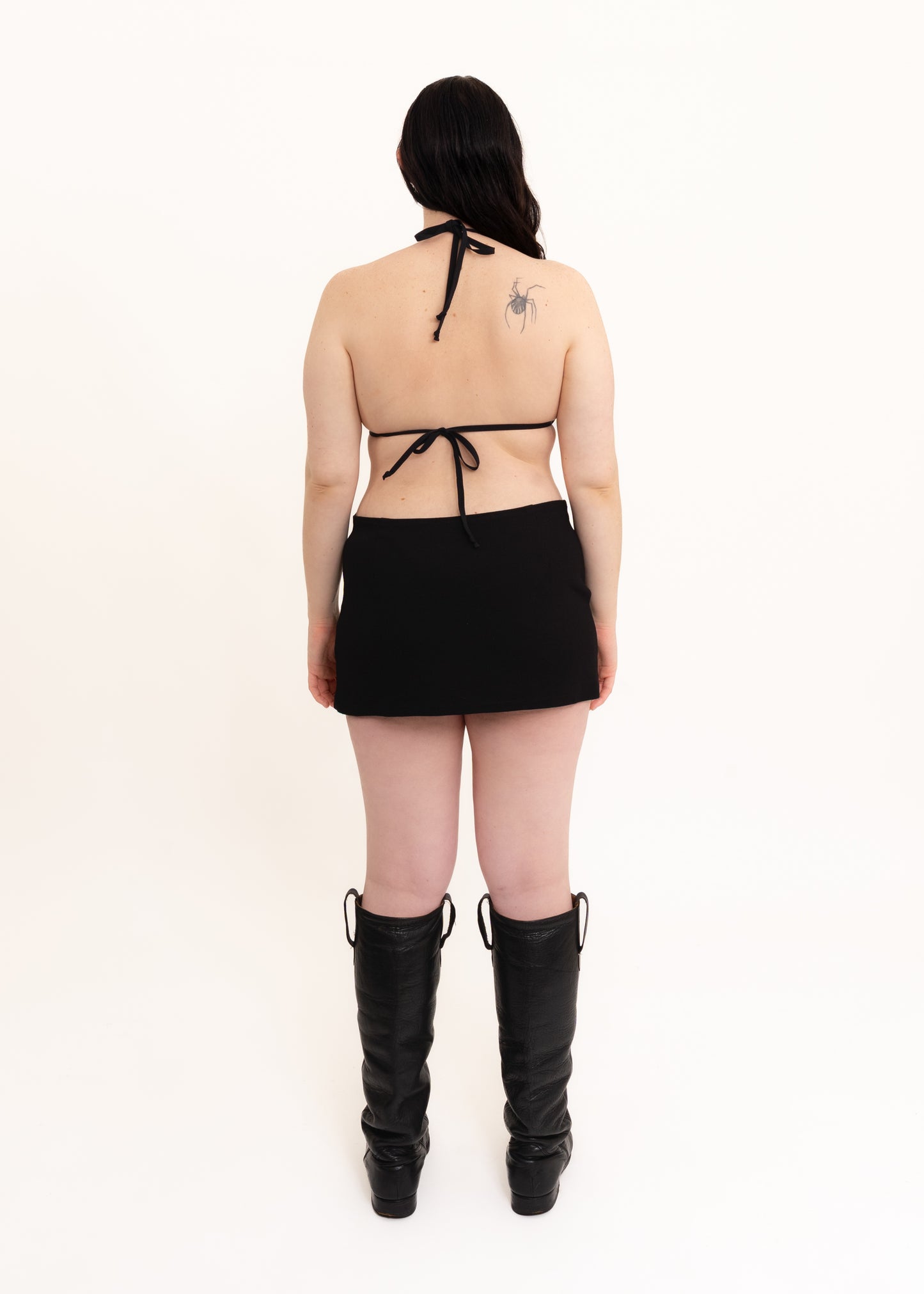 Micro mini skirt with side zip detail