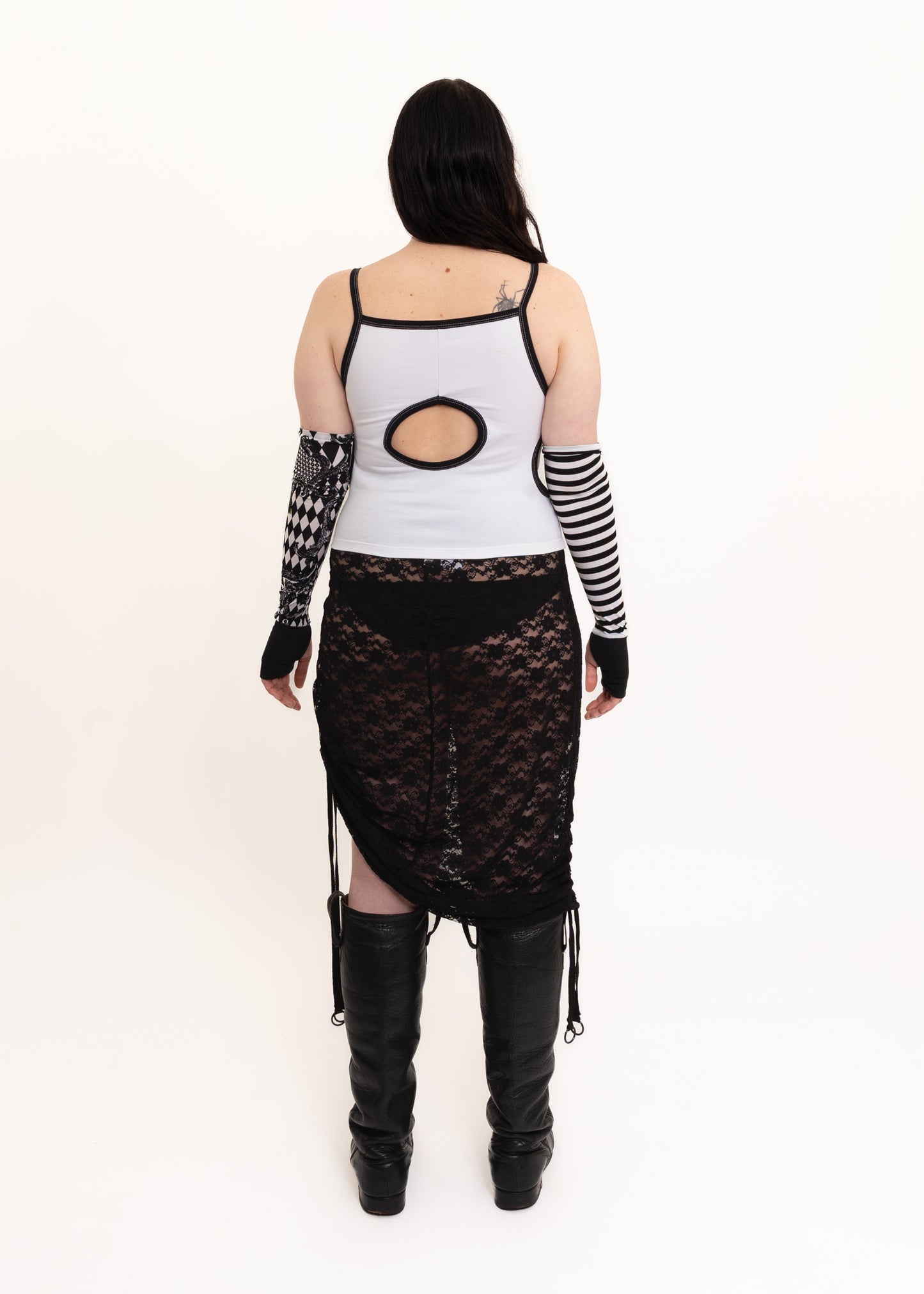 Glory Hole Tank Top- White/ Black