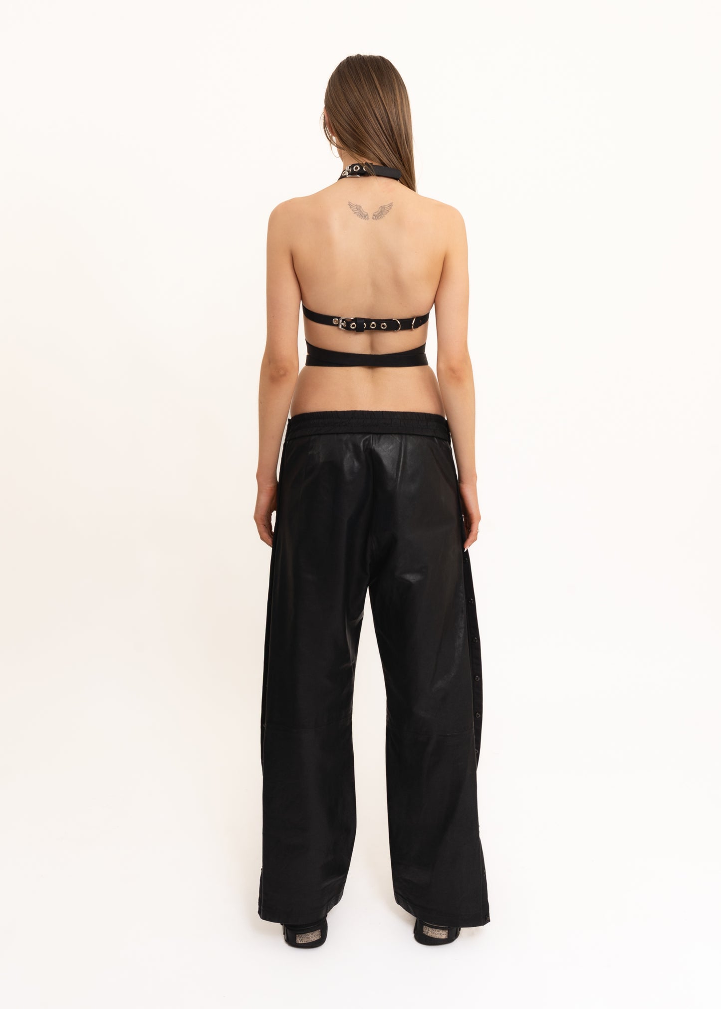 Leather tearaway pants