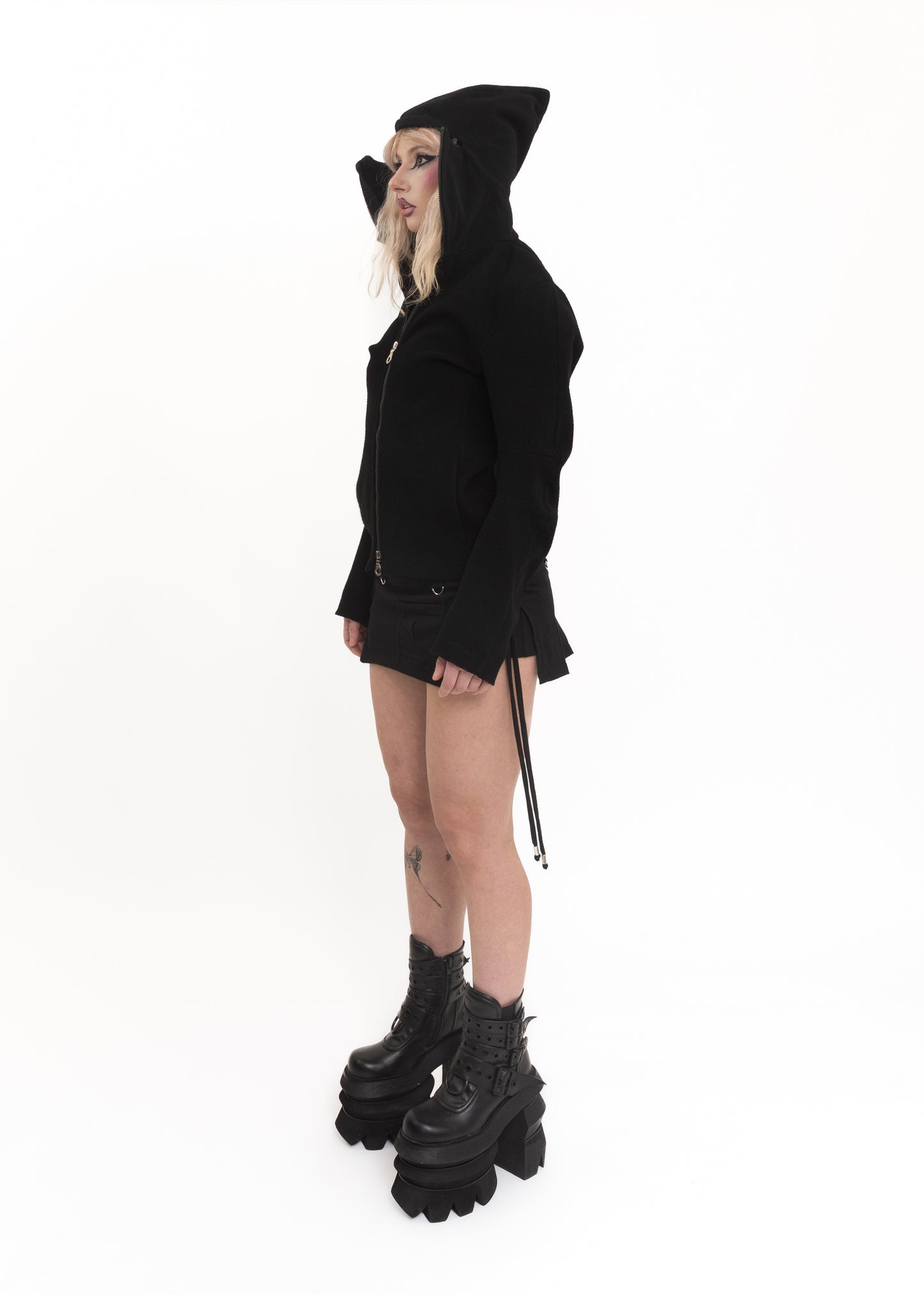 90s Ninja hooded fleece jacket