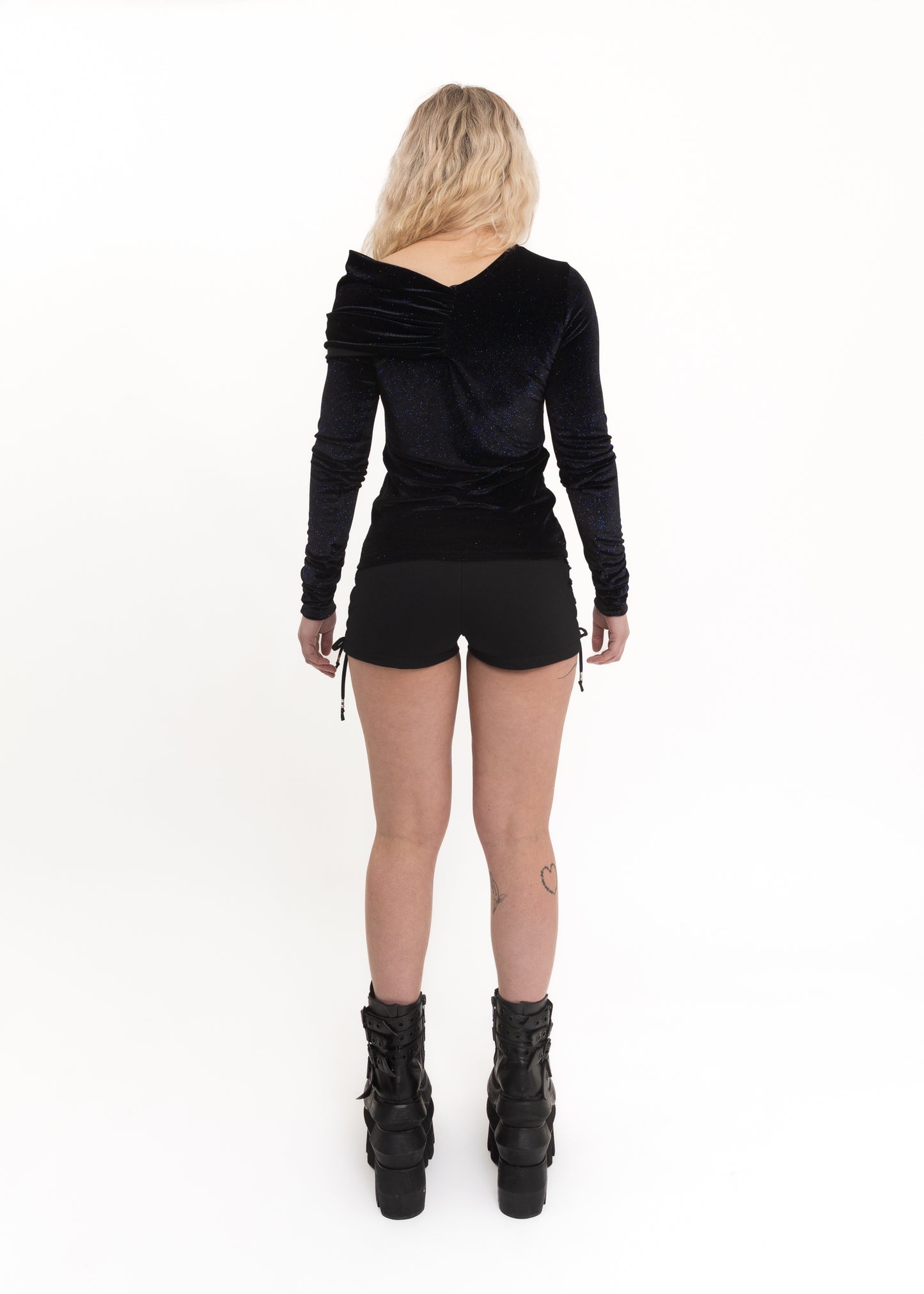 Synthetica off shoulder glittery velvet top *Archive*