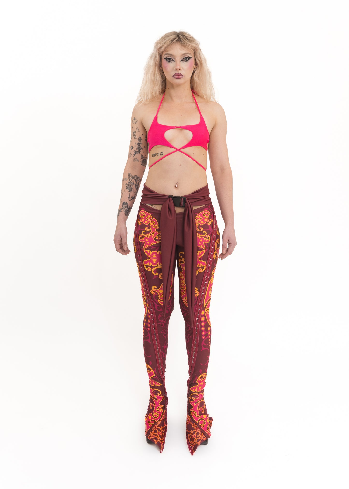 Runway sample cut out panelled pants