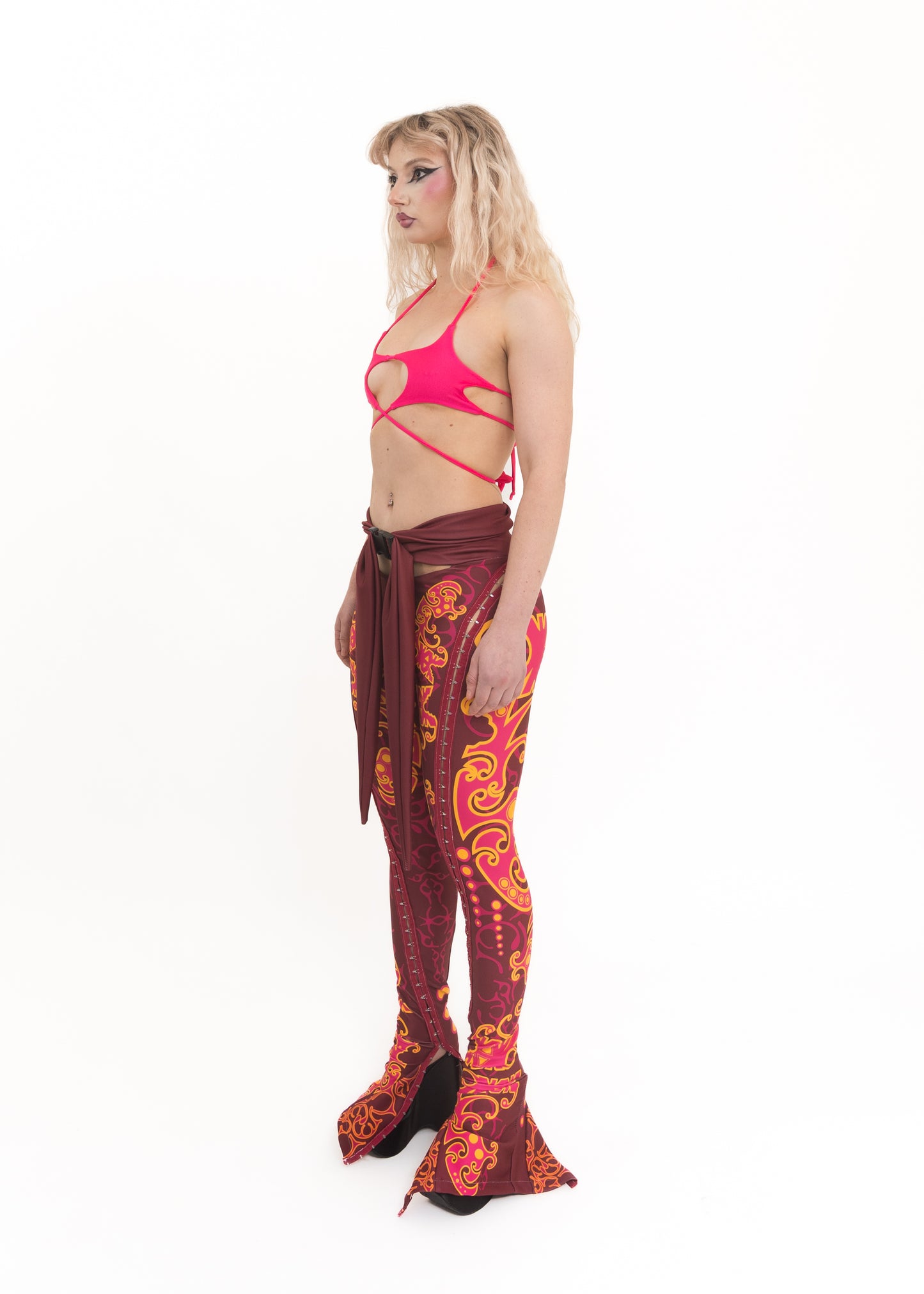 Runway sample cut out panelled pants
