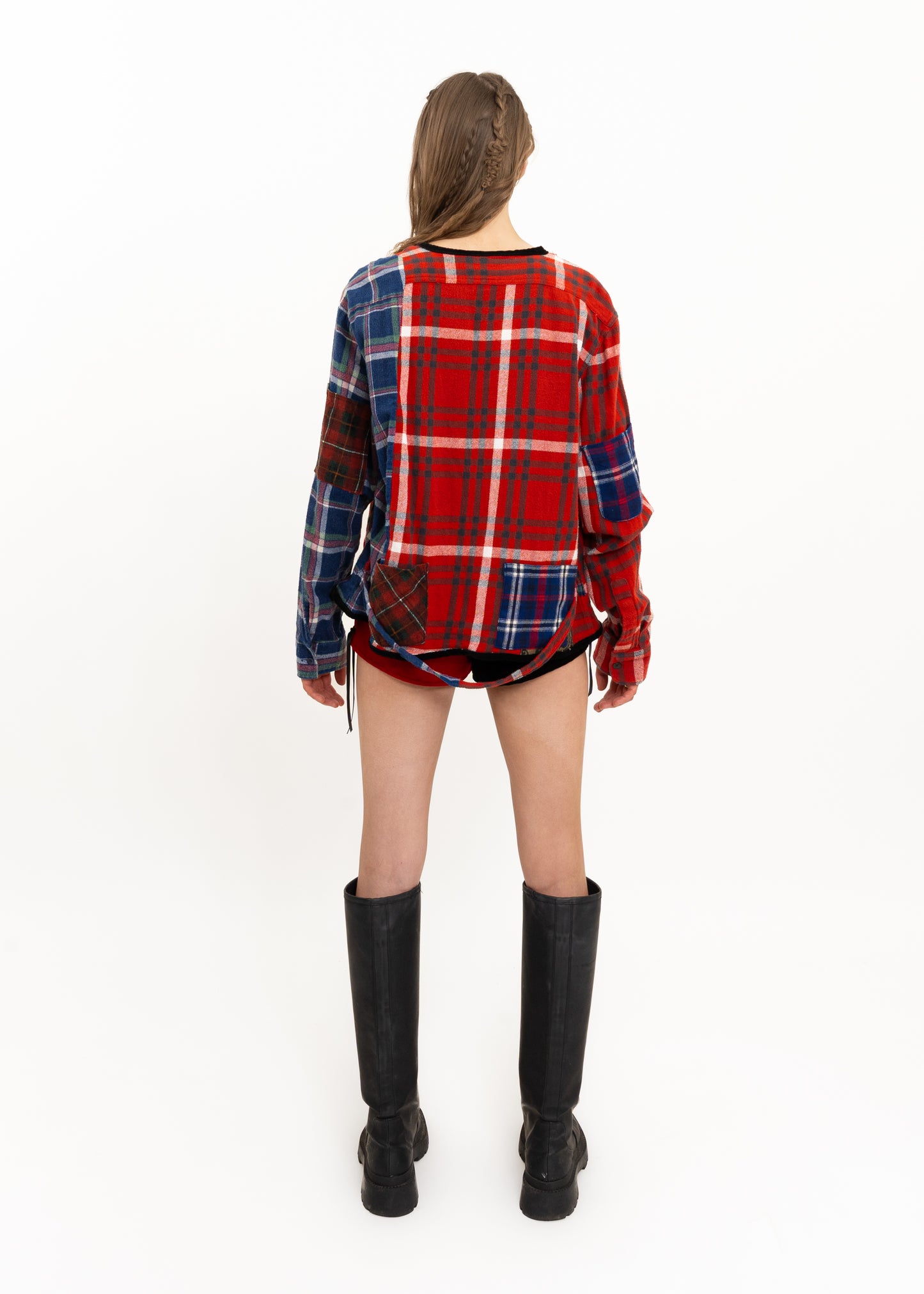 Remake/ reconstructed flannel tartan jacket