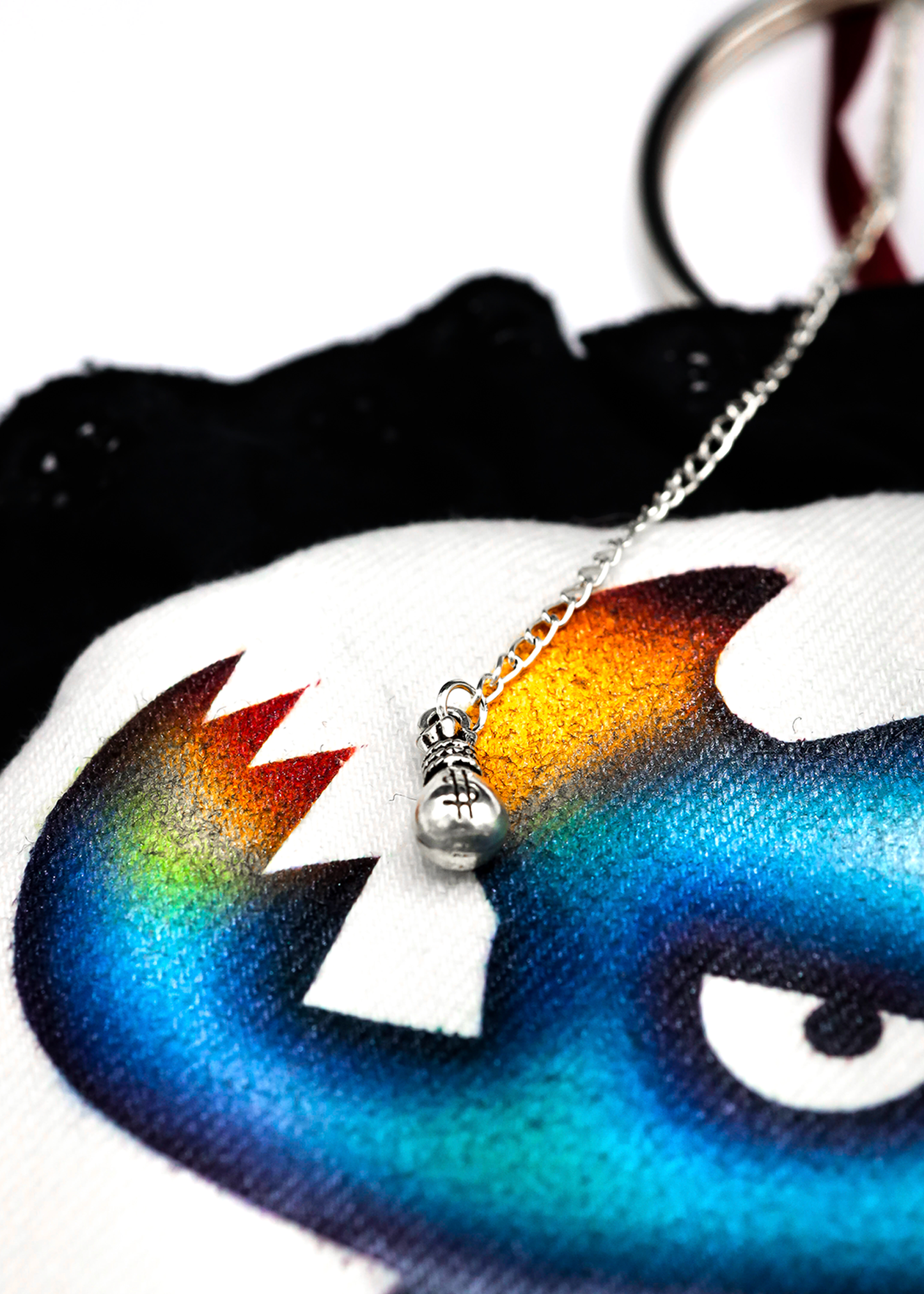 Airbrushed plushie key ring #2