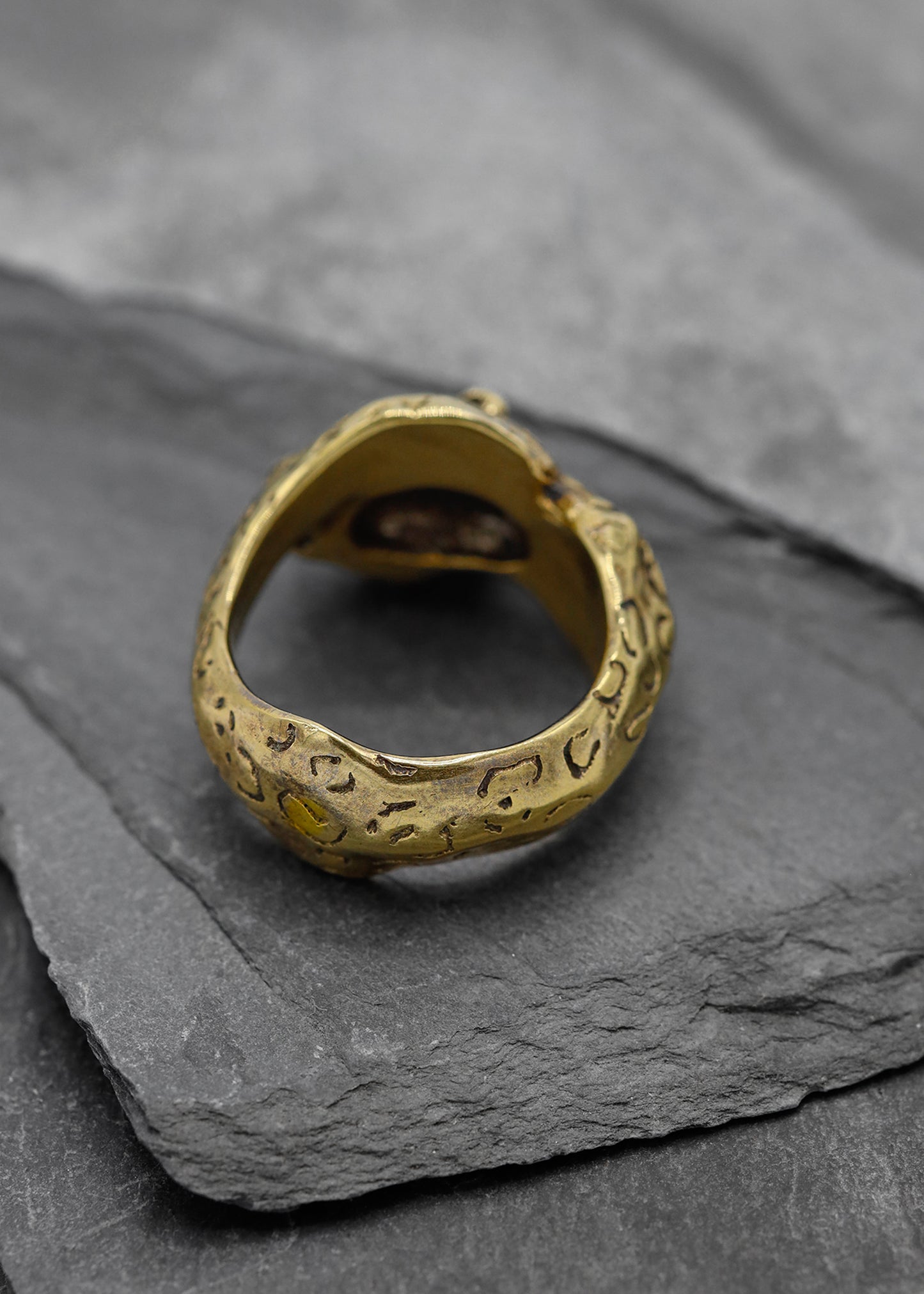 14k gold plated leopard ring