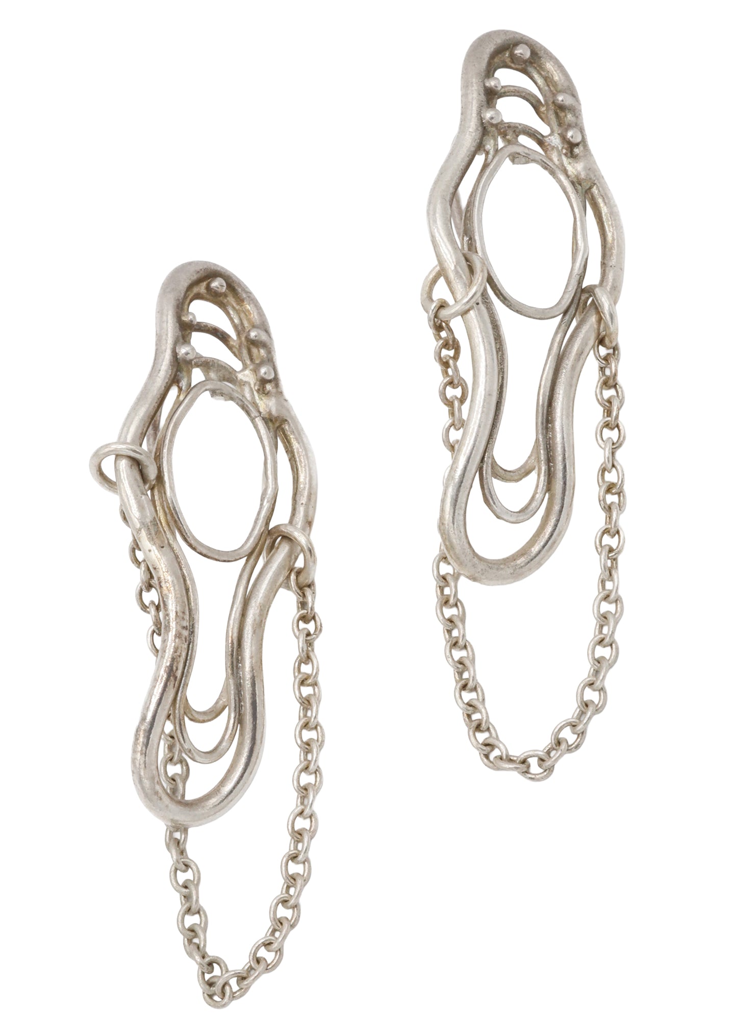 Rise From Chaos Earrings- sterling silver