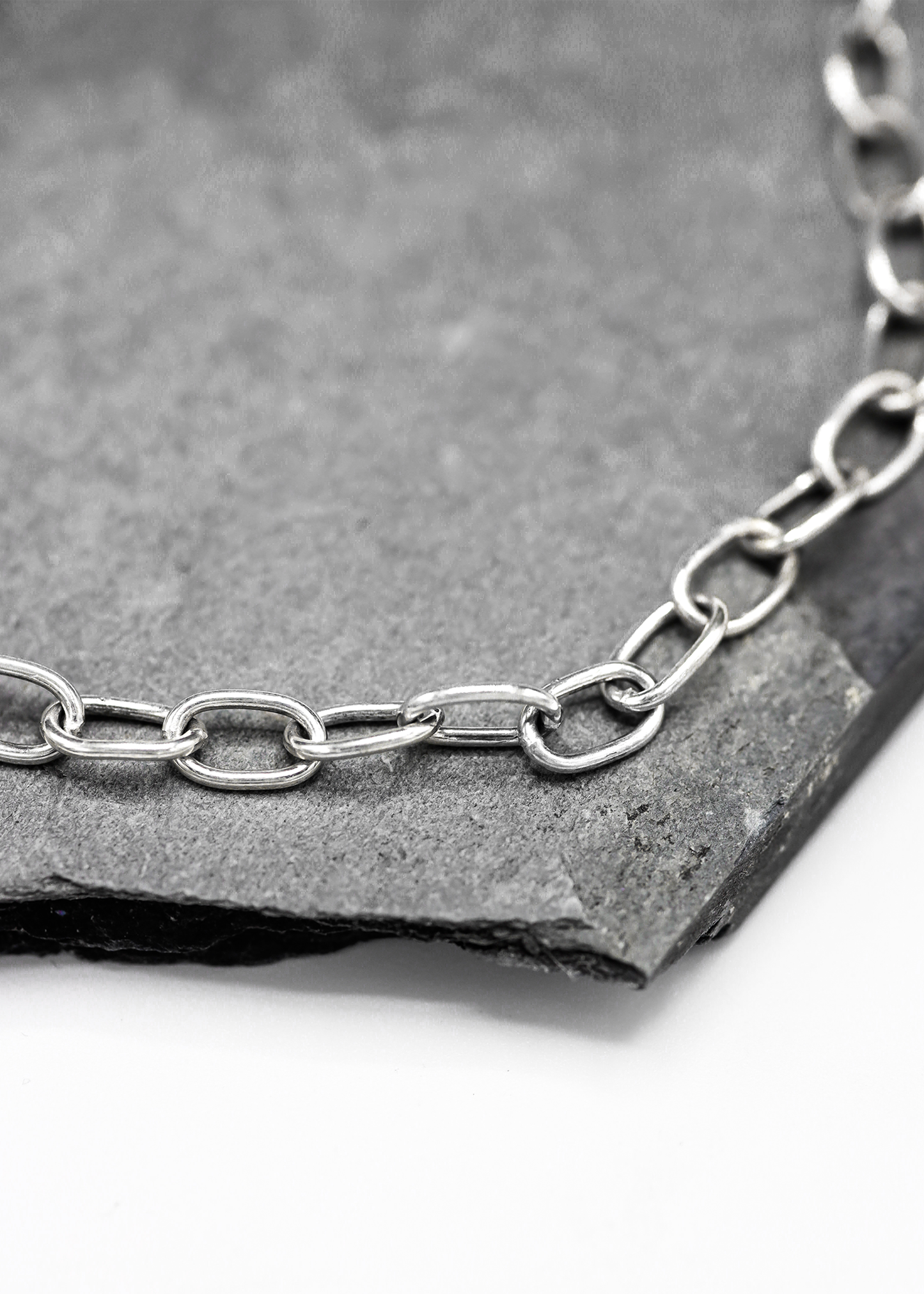 Handmade sterling silver chain bracelet