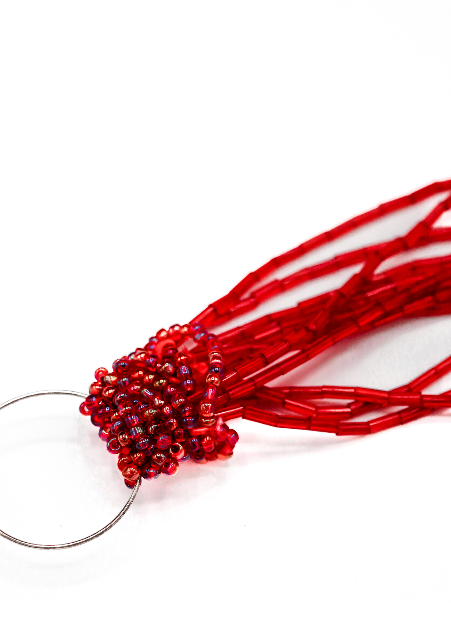 Burnished Jewellery Blood Pack Tassel Earrings