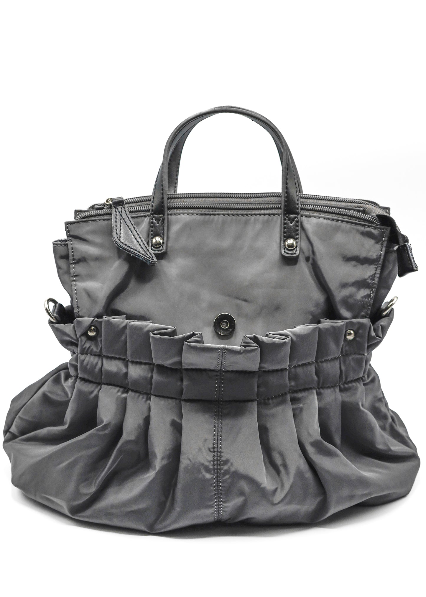 Japanese vintage pleated nylon bag