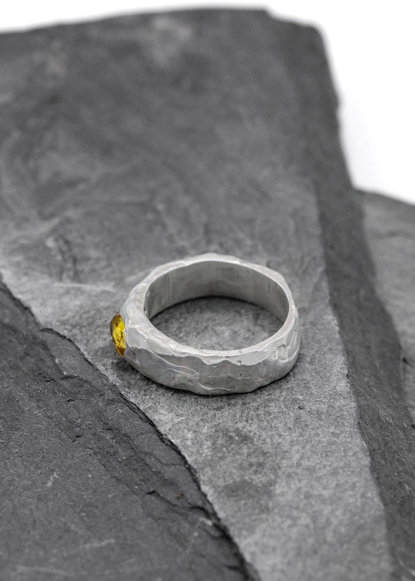 Yellow Sapphire stacker ring