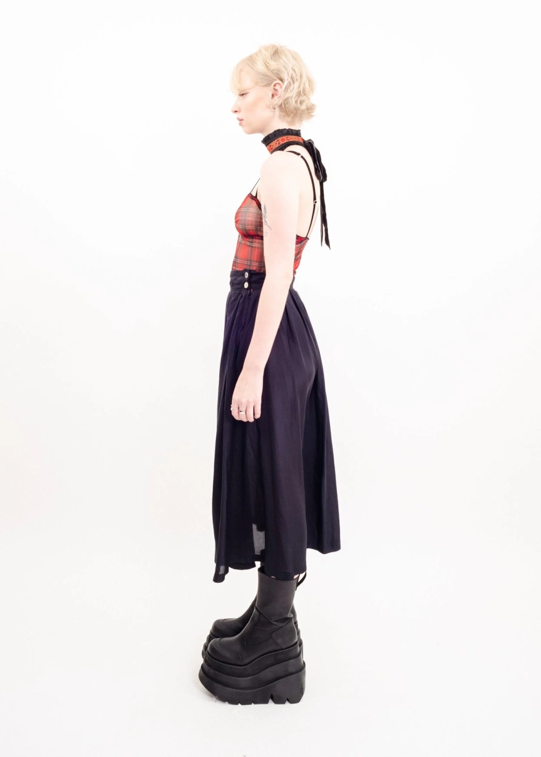 Comme des Garçons AD1989 Sheer midi skirt
