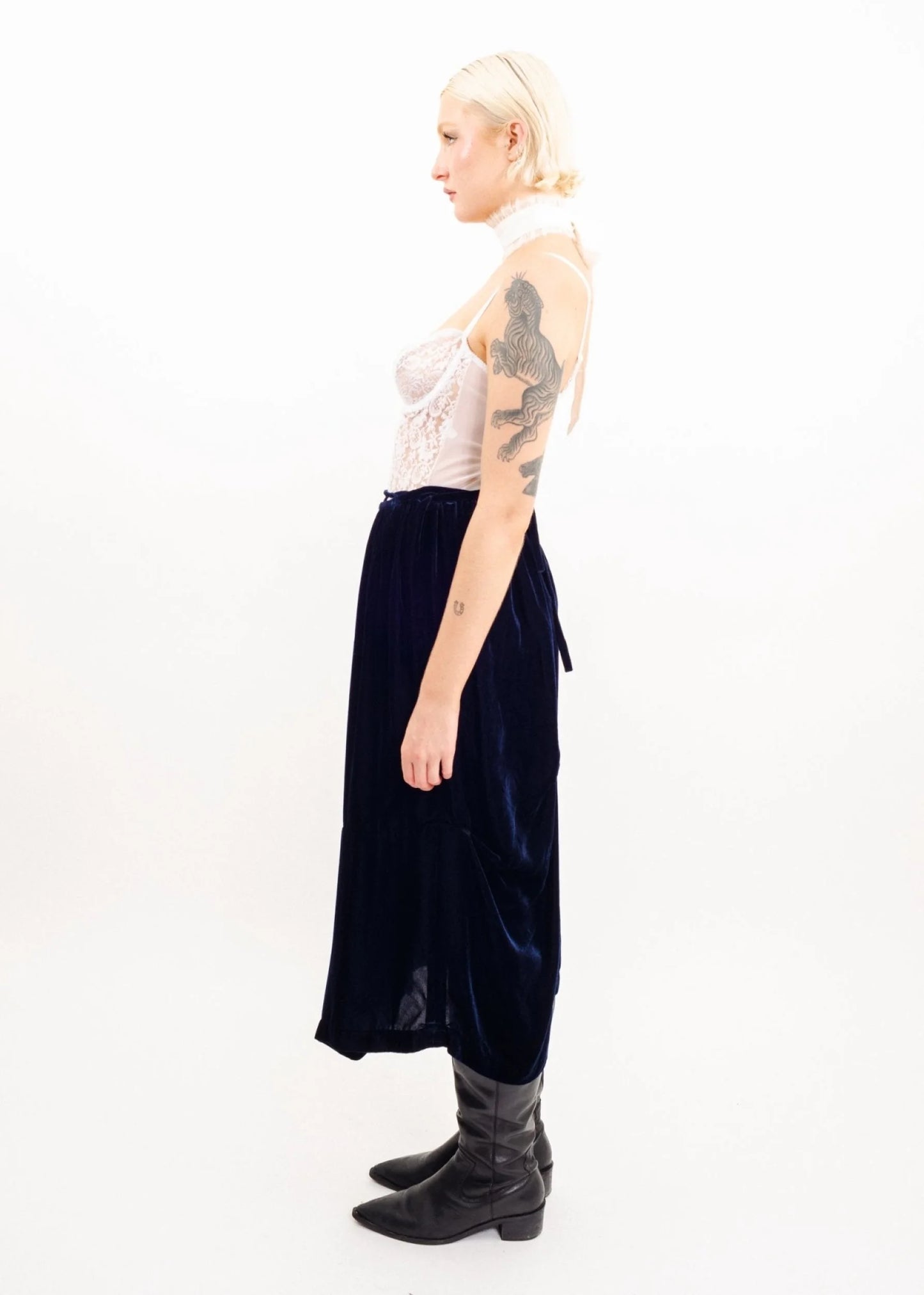Comme des Garçons tricot AD1999 Velvet wrap skirt