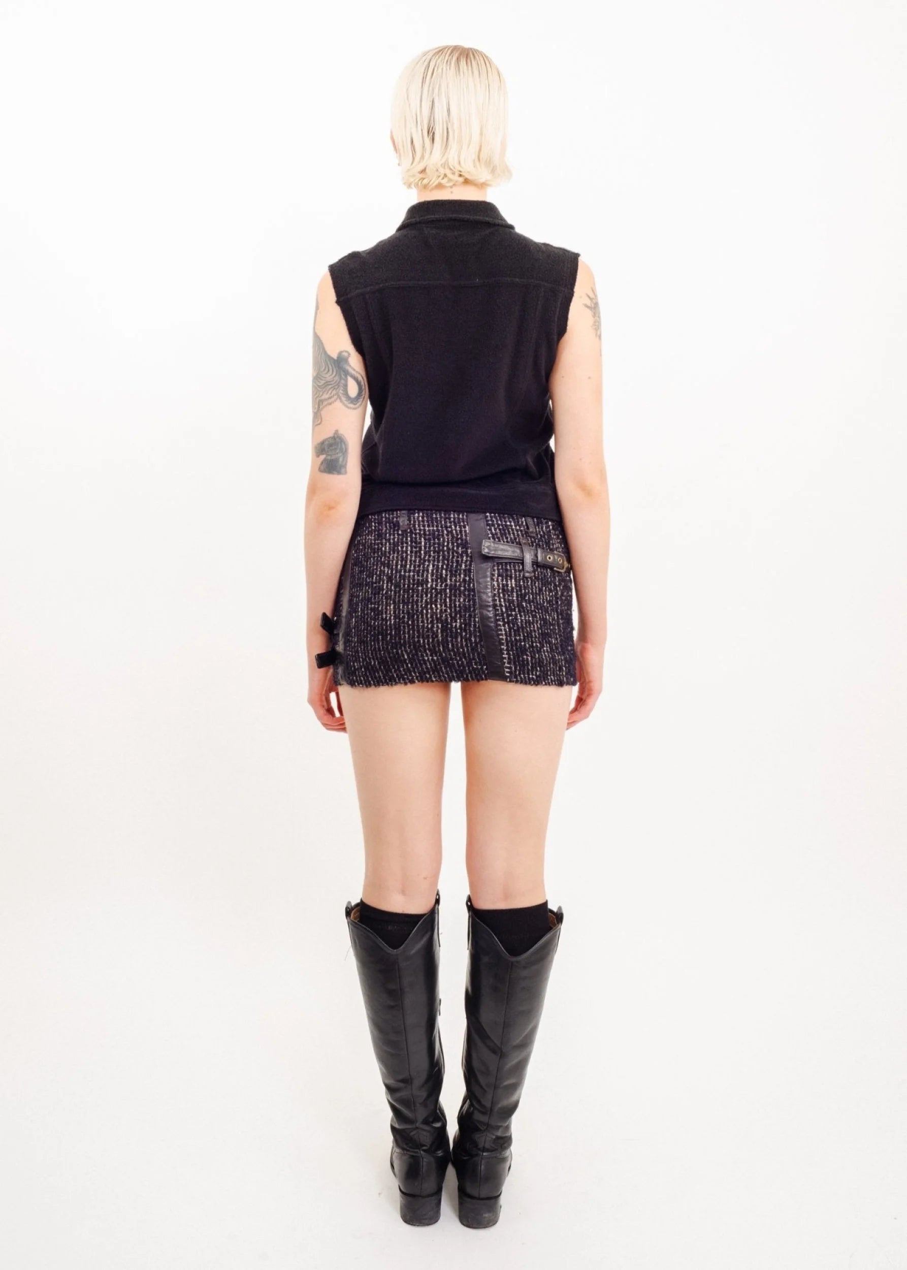 Comme des Garçons tricot AD2004 Terrycloth vest with 3D rosette