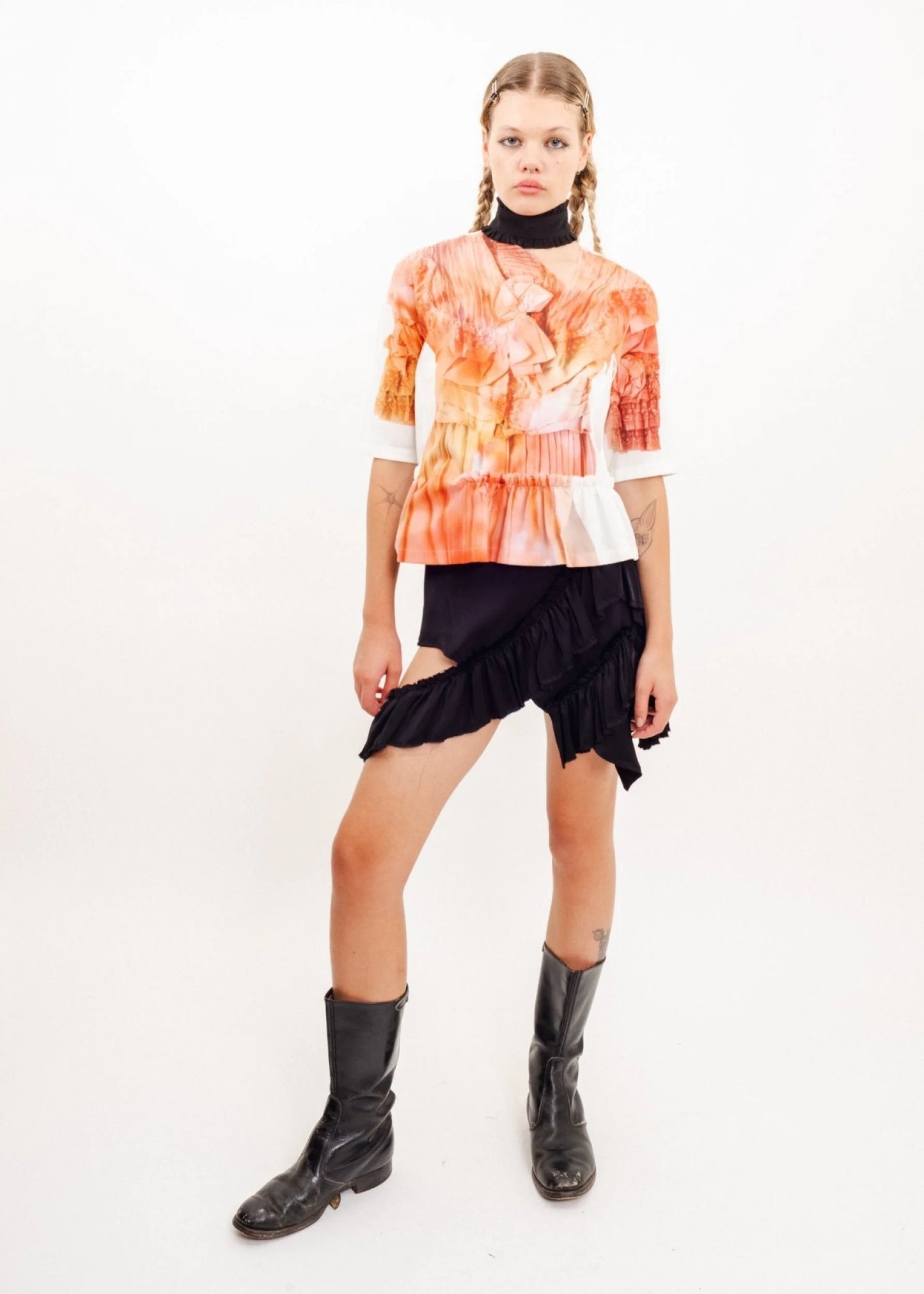 Comme des Garçons AD2017 Trompe l’oeil peplum top