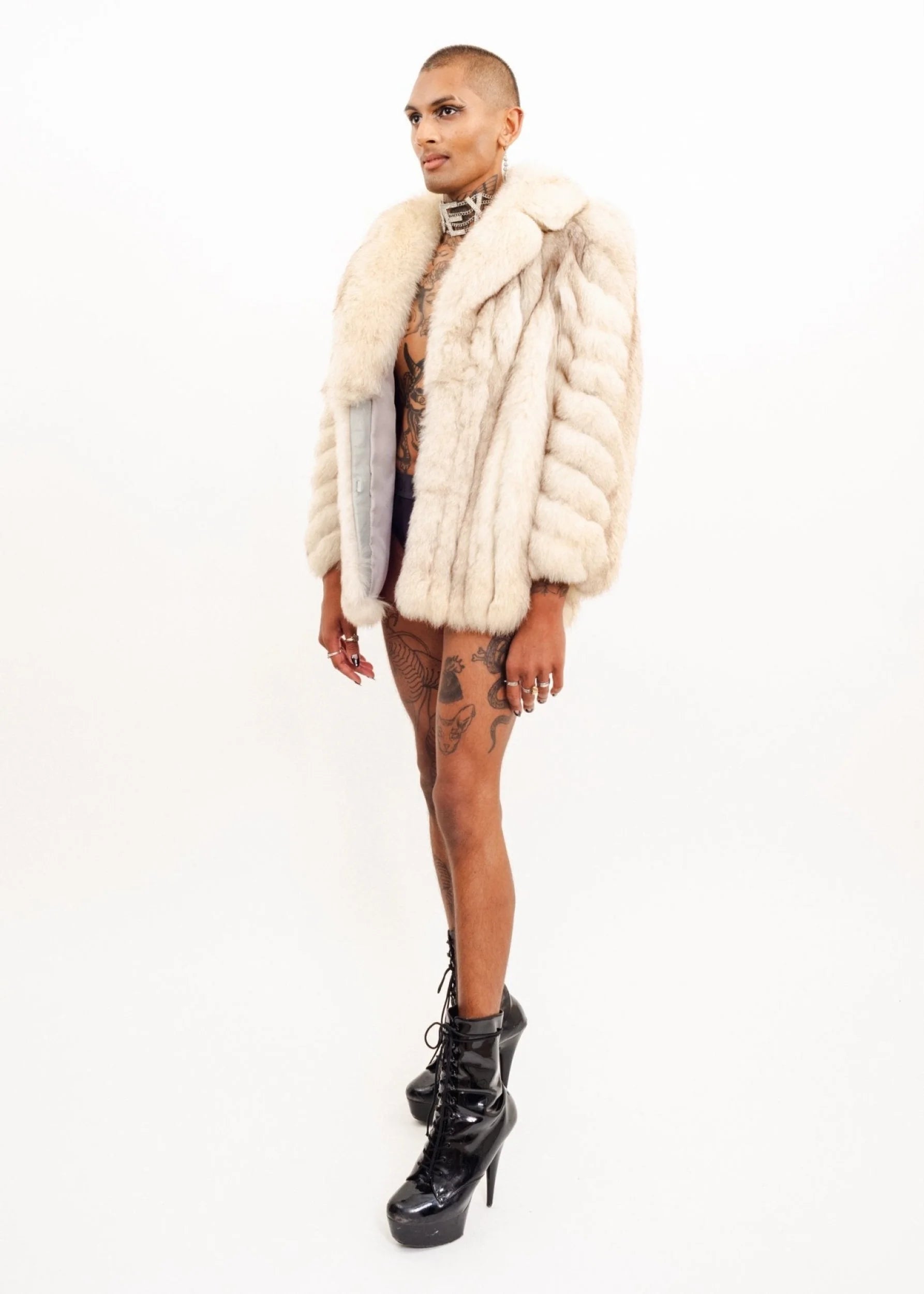 Saga Fox Arctic fox fur coat