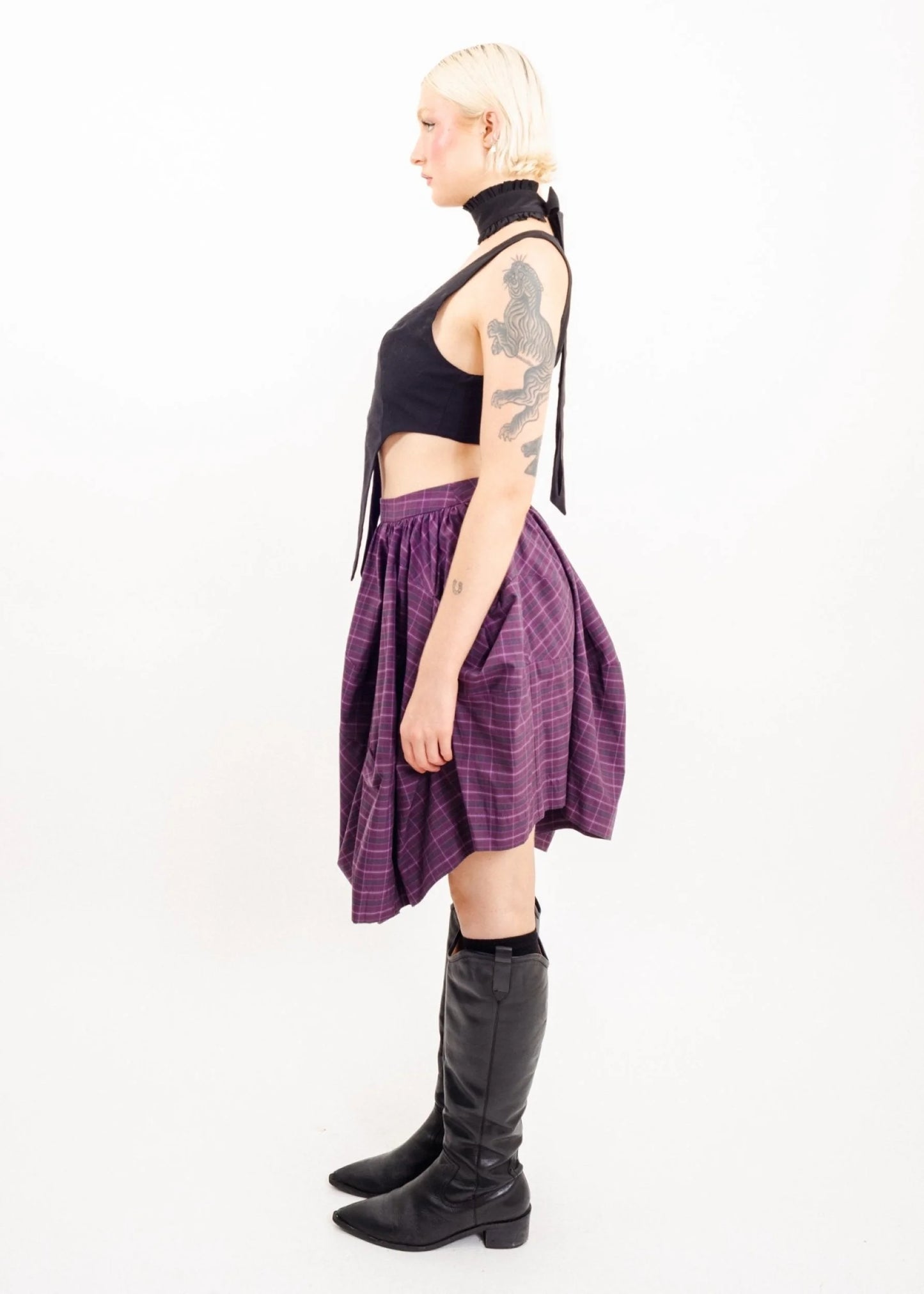 Vivienne Westwood Red Label Asymmetric draped tartan skirt