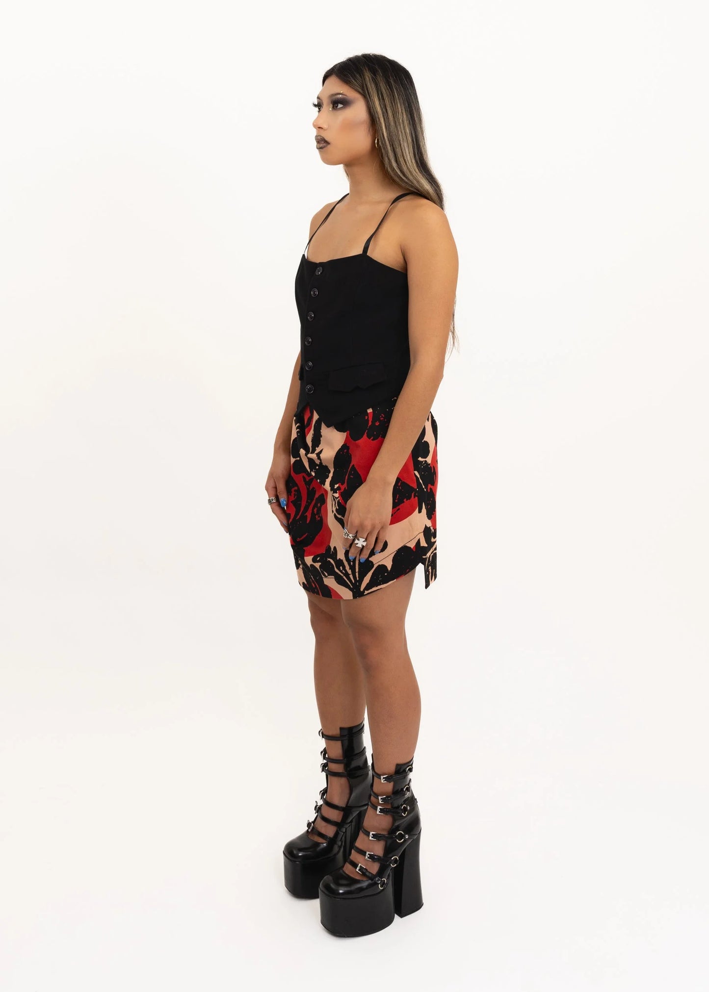 Vivienne Westwood Anglomania Asymmetric gathered pencil skirt