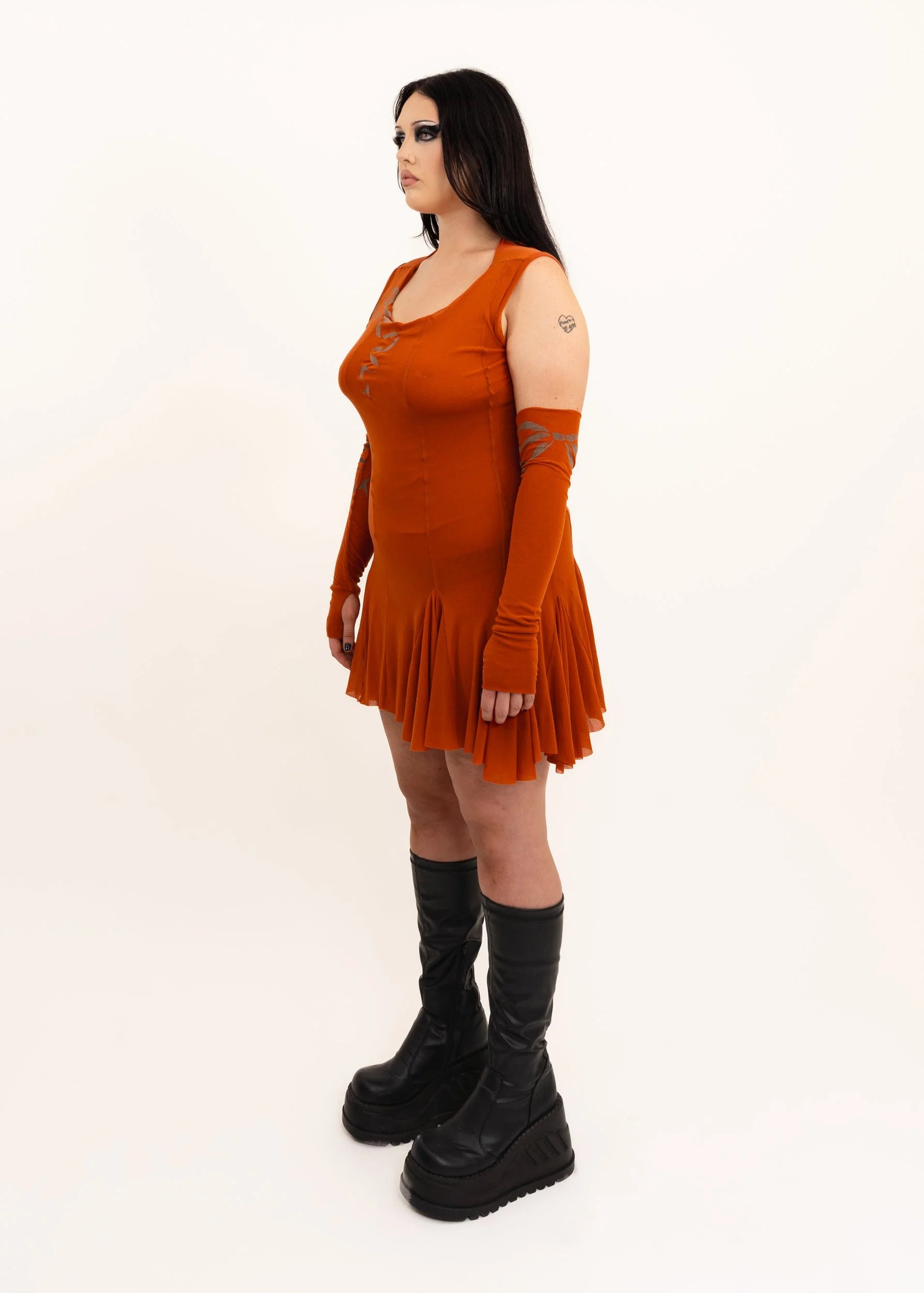 Banshee Athena Mini Dress- orange
