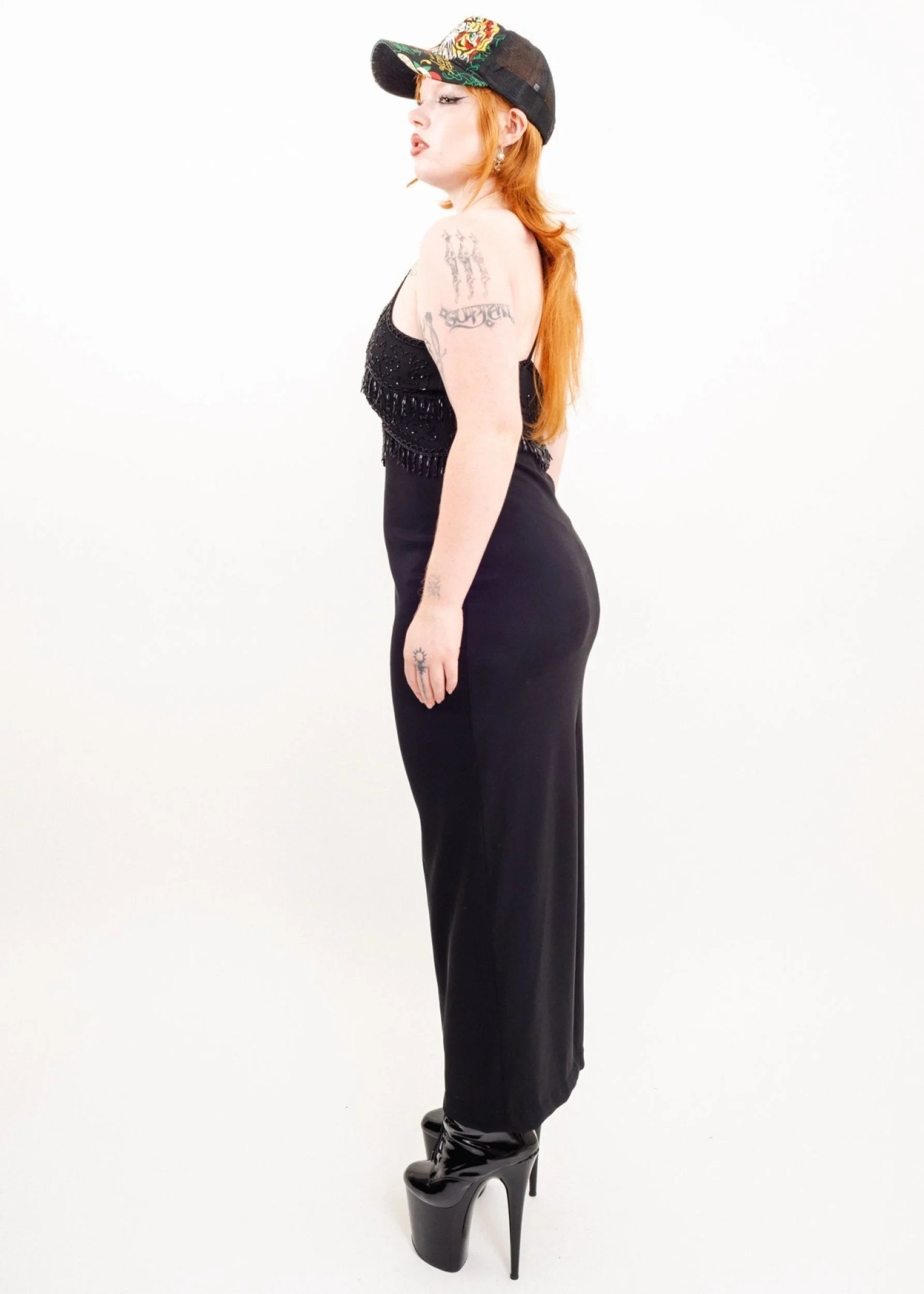 Staxs Beaded gown