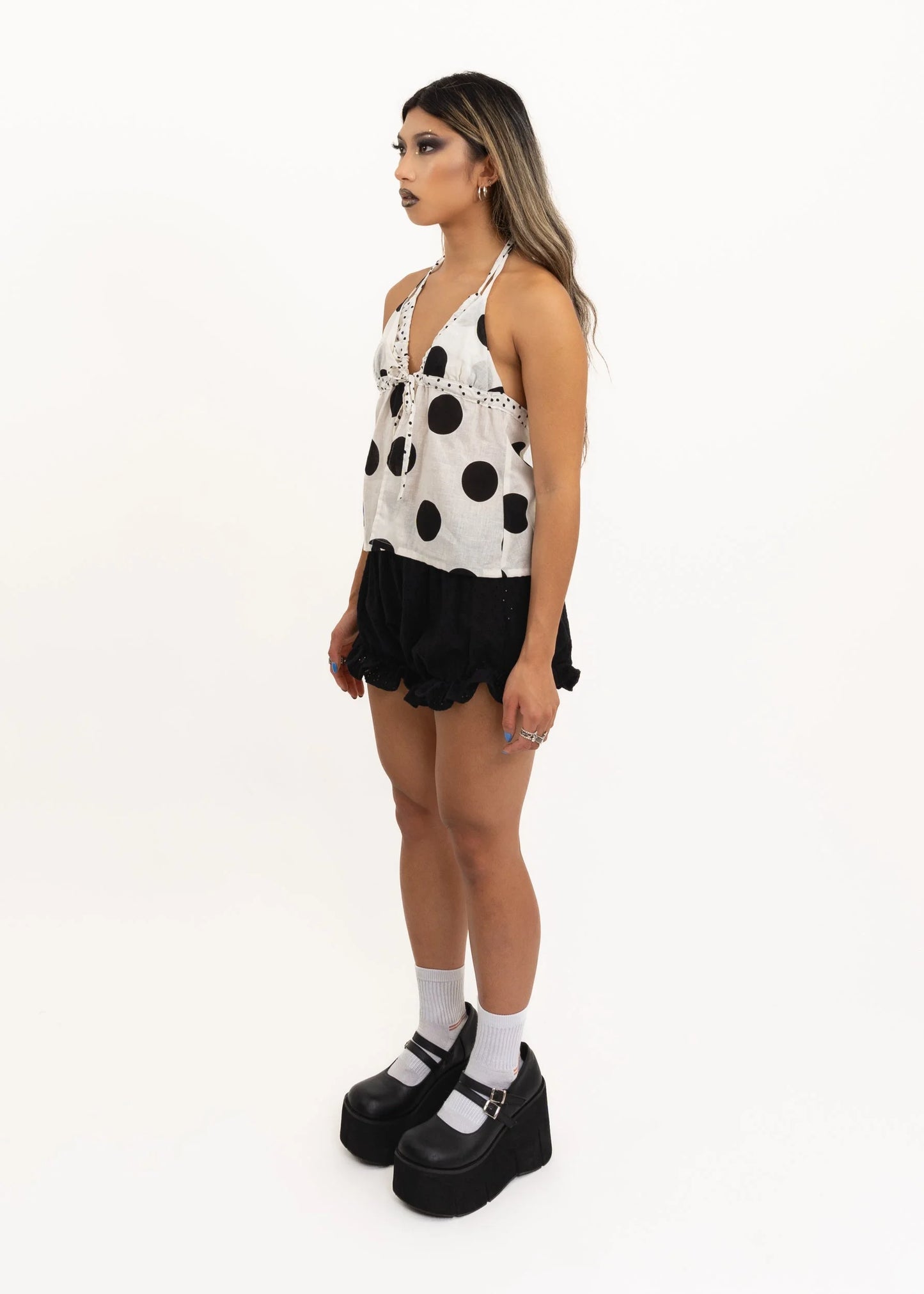 Rhoda Nunn Bikini Halter Top- polkadot
