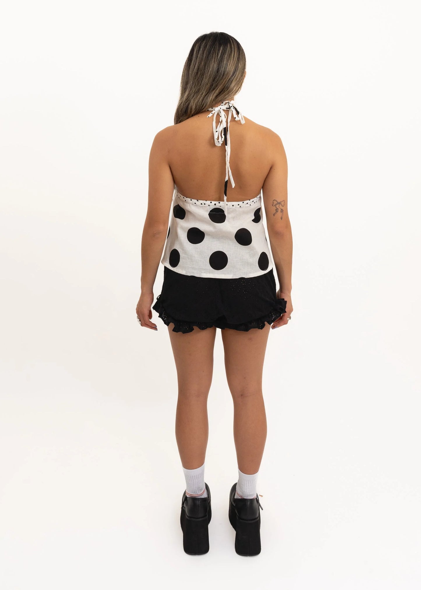 Rhoda Nunn Bikini Halter Top- polkadot