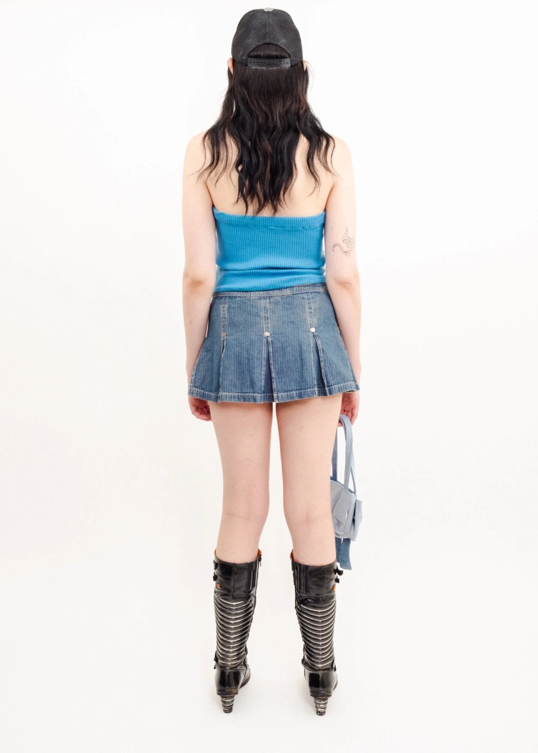 Bizarre Bazaar Cyberstore Bubblegum blue fur tube top