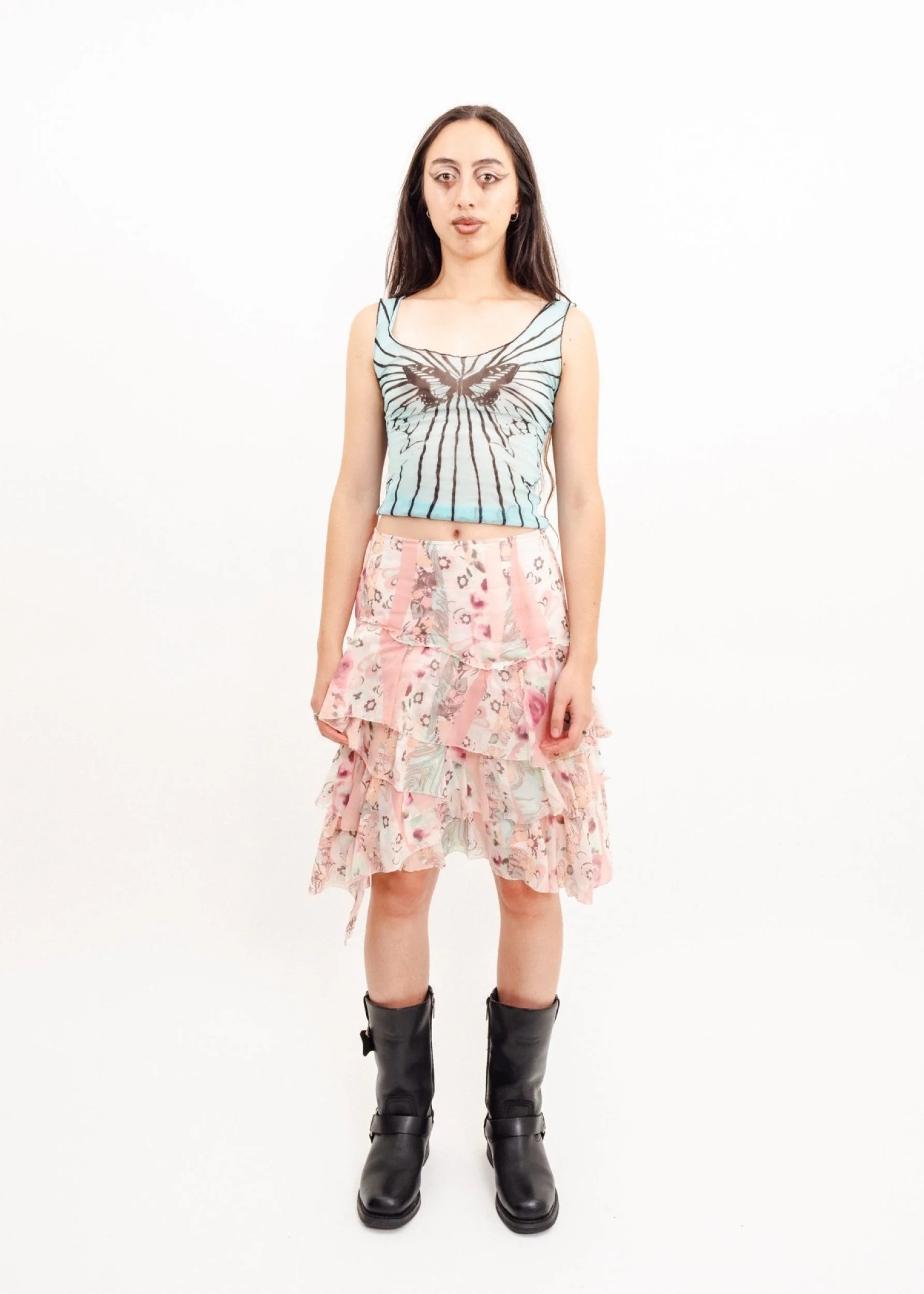 Roisin Dubh Butterfly Tank Top- Baby Blue