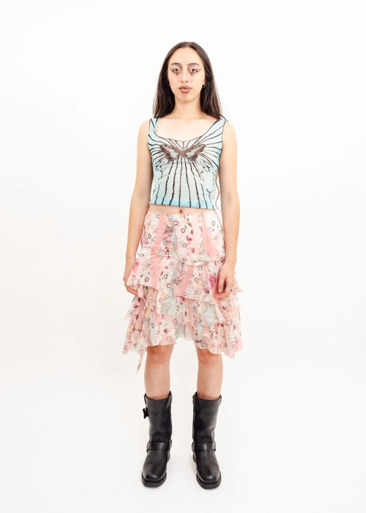 Roisin Dubh Butterfly Tank Top- Baby Blue