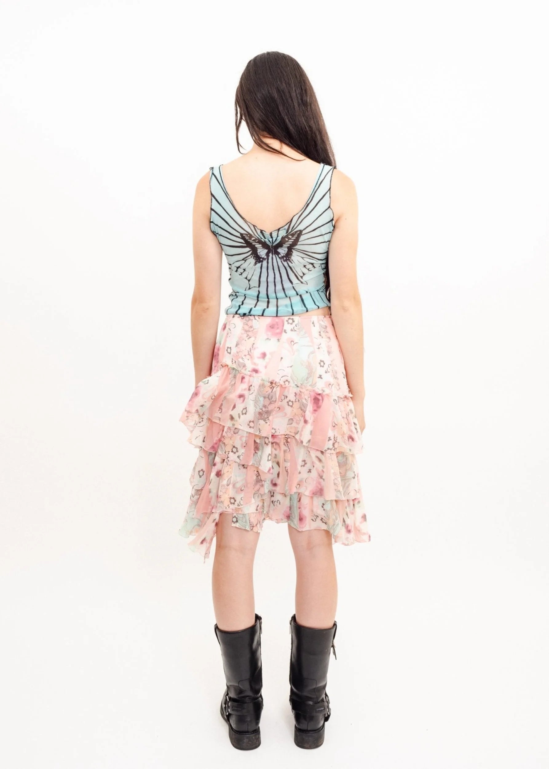 Roisin Dubh Butterfly Tank Top- Baby Blue