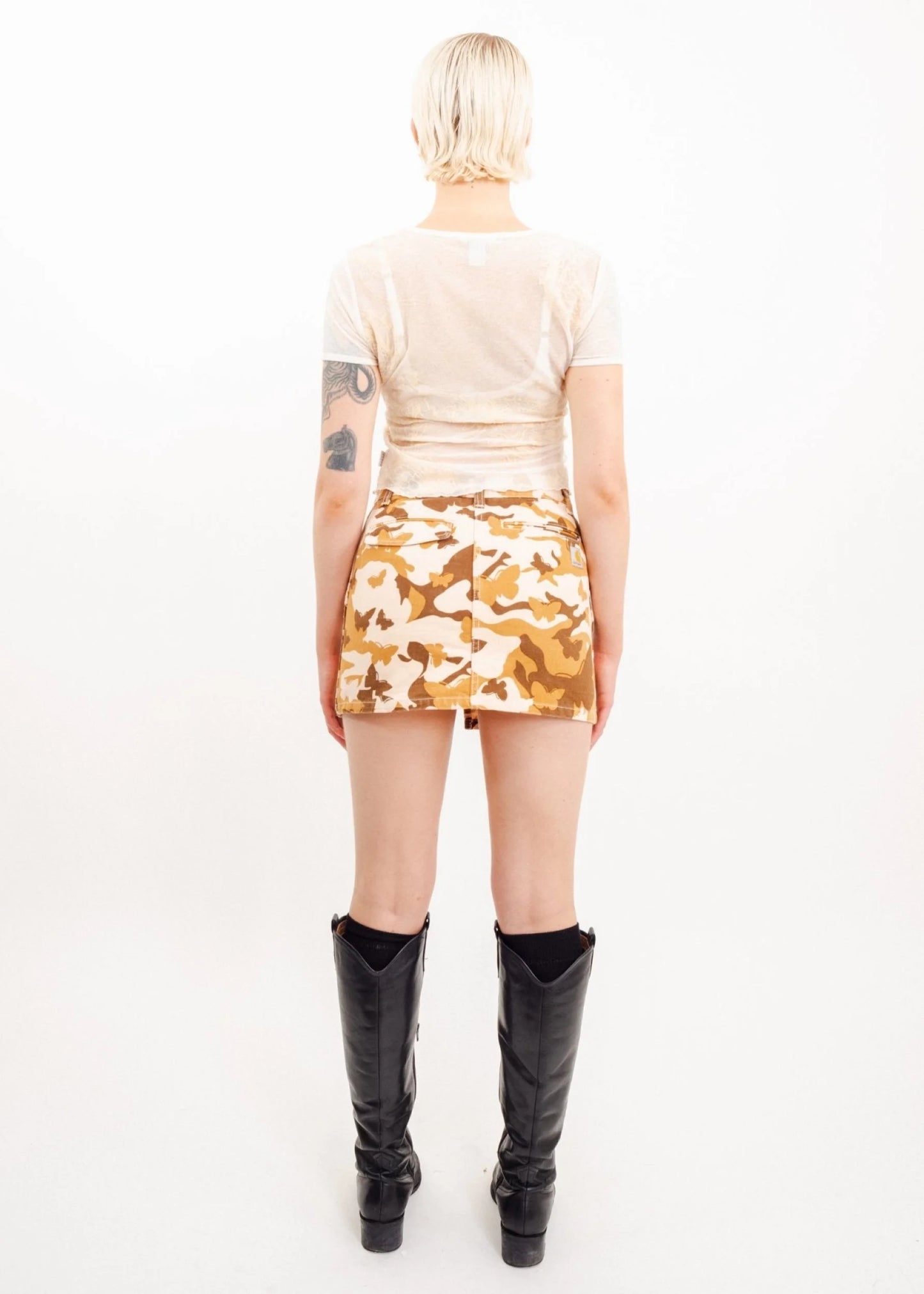 Carhartt Camo butterfly print mini skirt