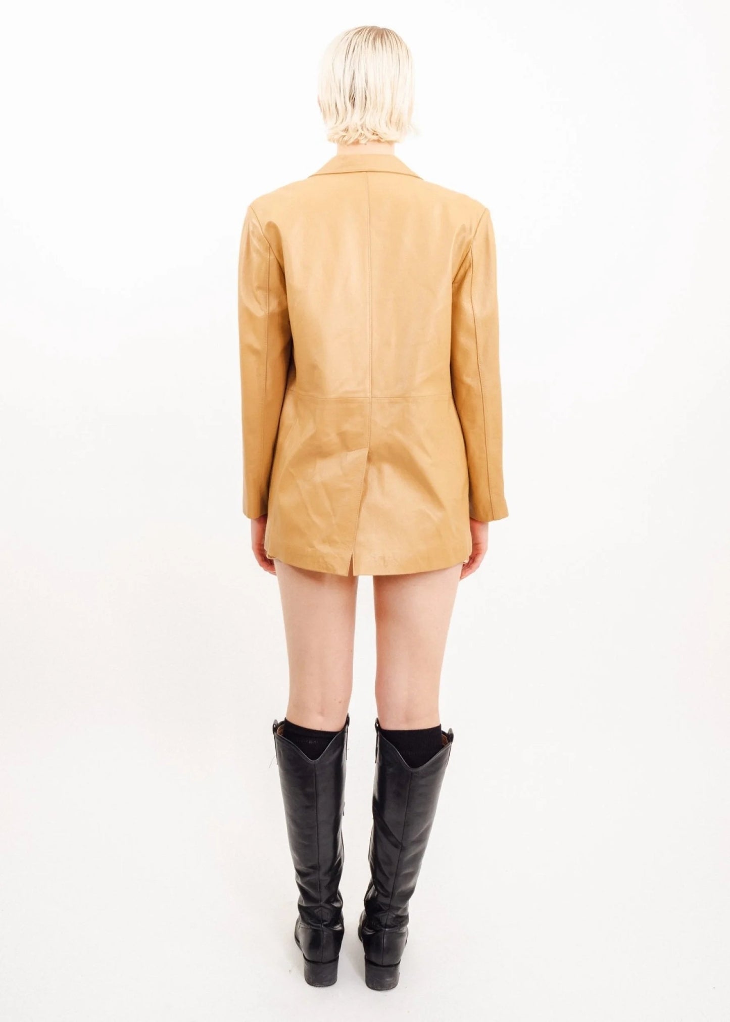 Loritti 90s caramel leather jacket