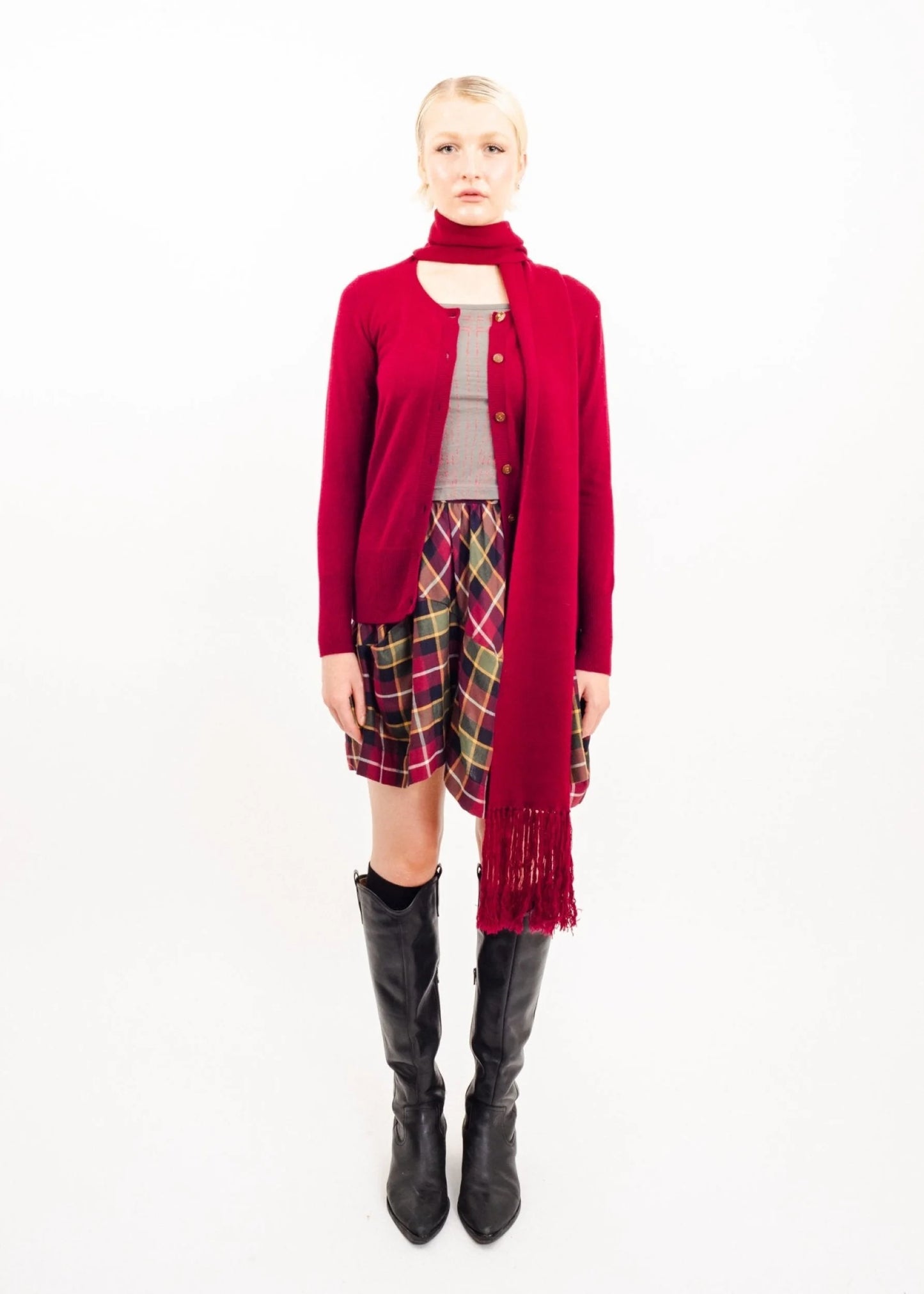 Vivienne Westwood Red Label Cardigan with button-on scarf