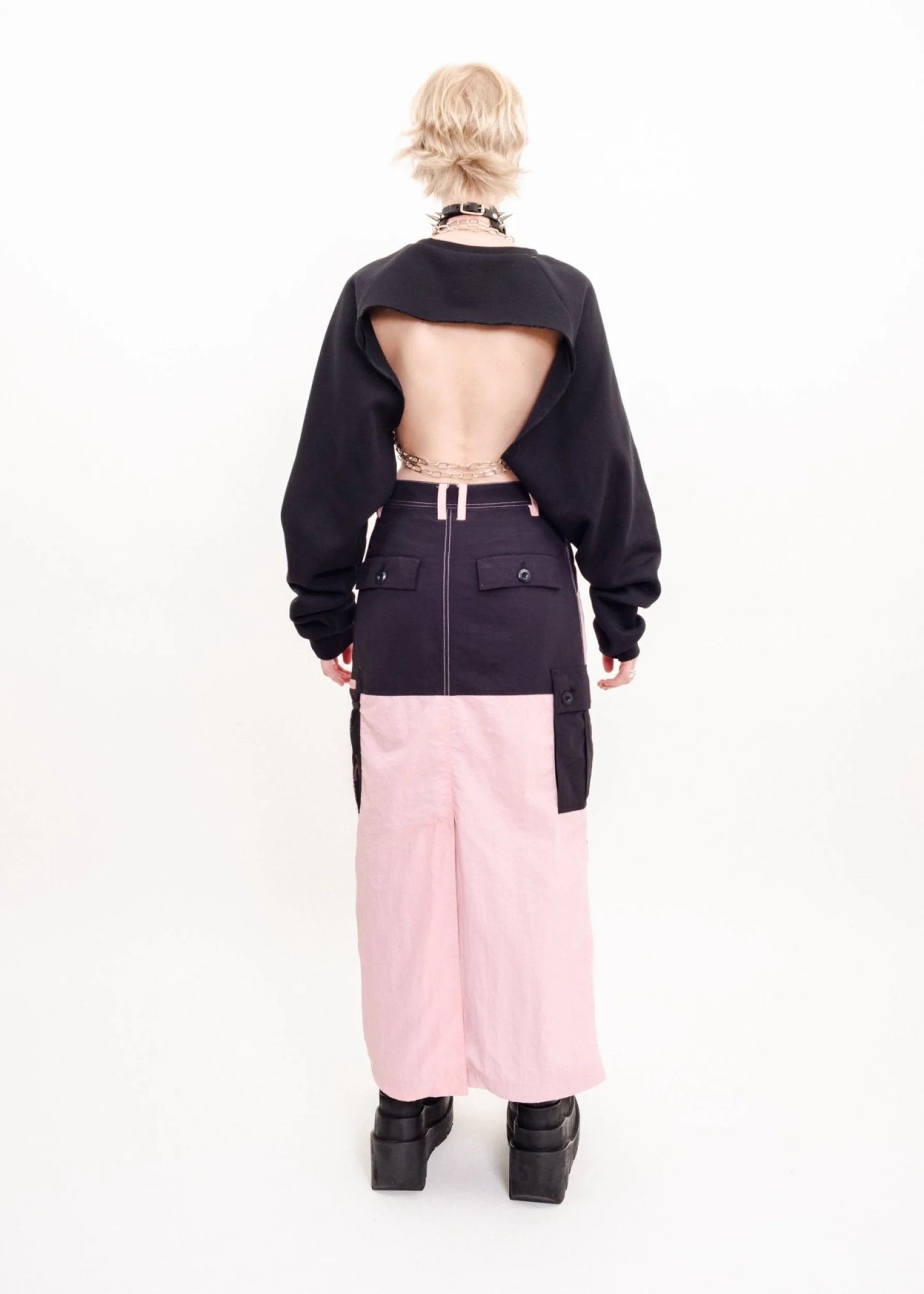 X-Girl Cargo maxi skirt- bubblegum pink