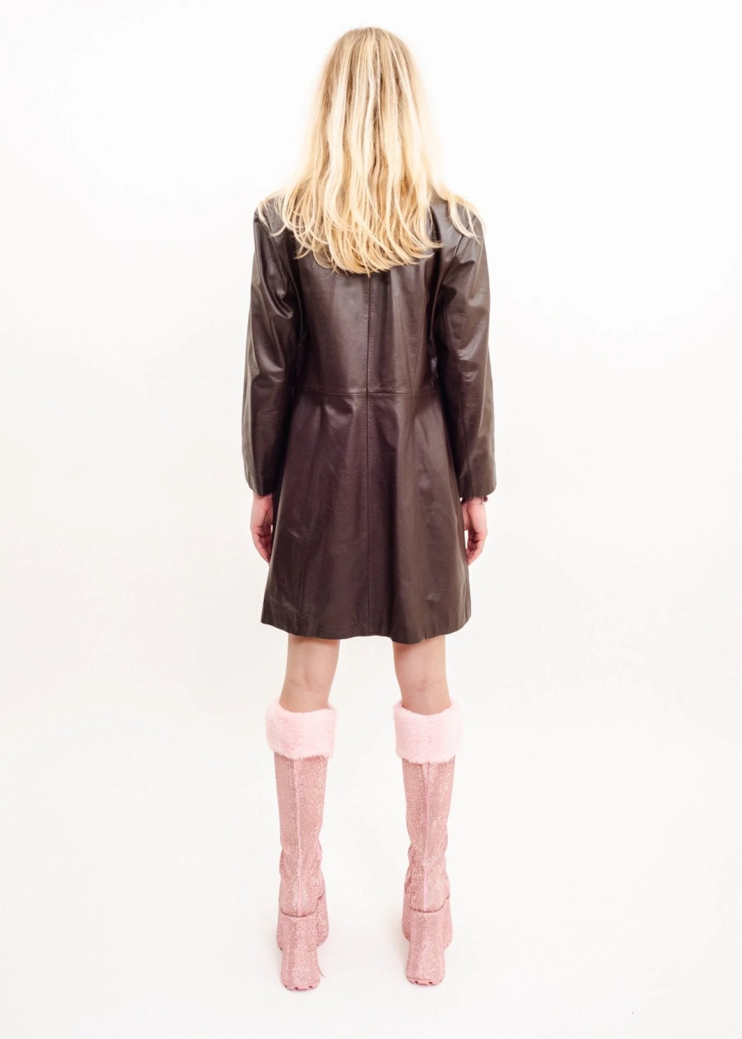 Zenith Italy Mode Chocolate brown leather coat